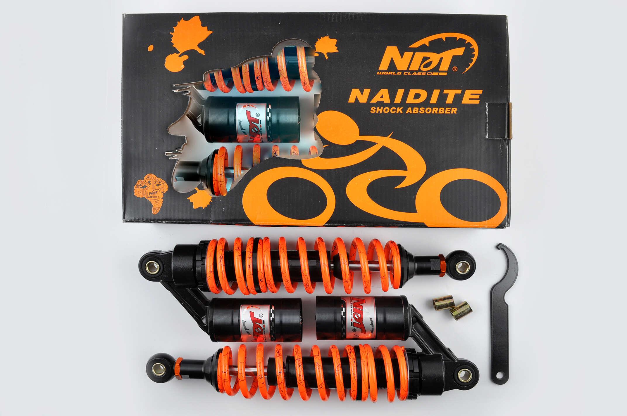 Амортизатори (пара) Delta 330mm, газомасляні (помаранчеві + павутина) NDT