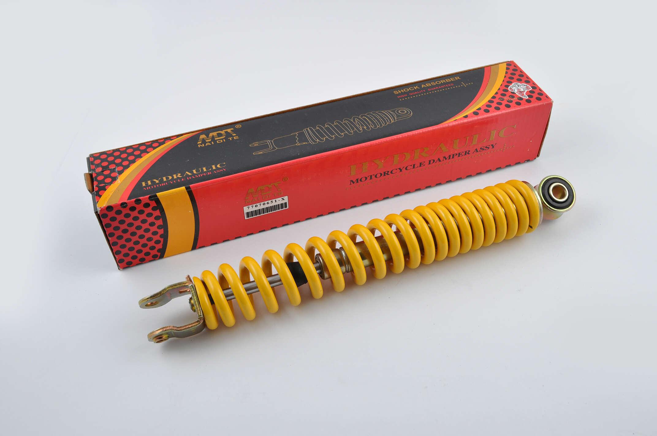 Амортизатор GY6, DIO, LEAD 290mm, стандартний (жовтий) NDT
