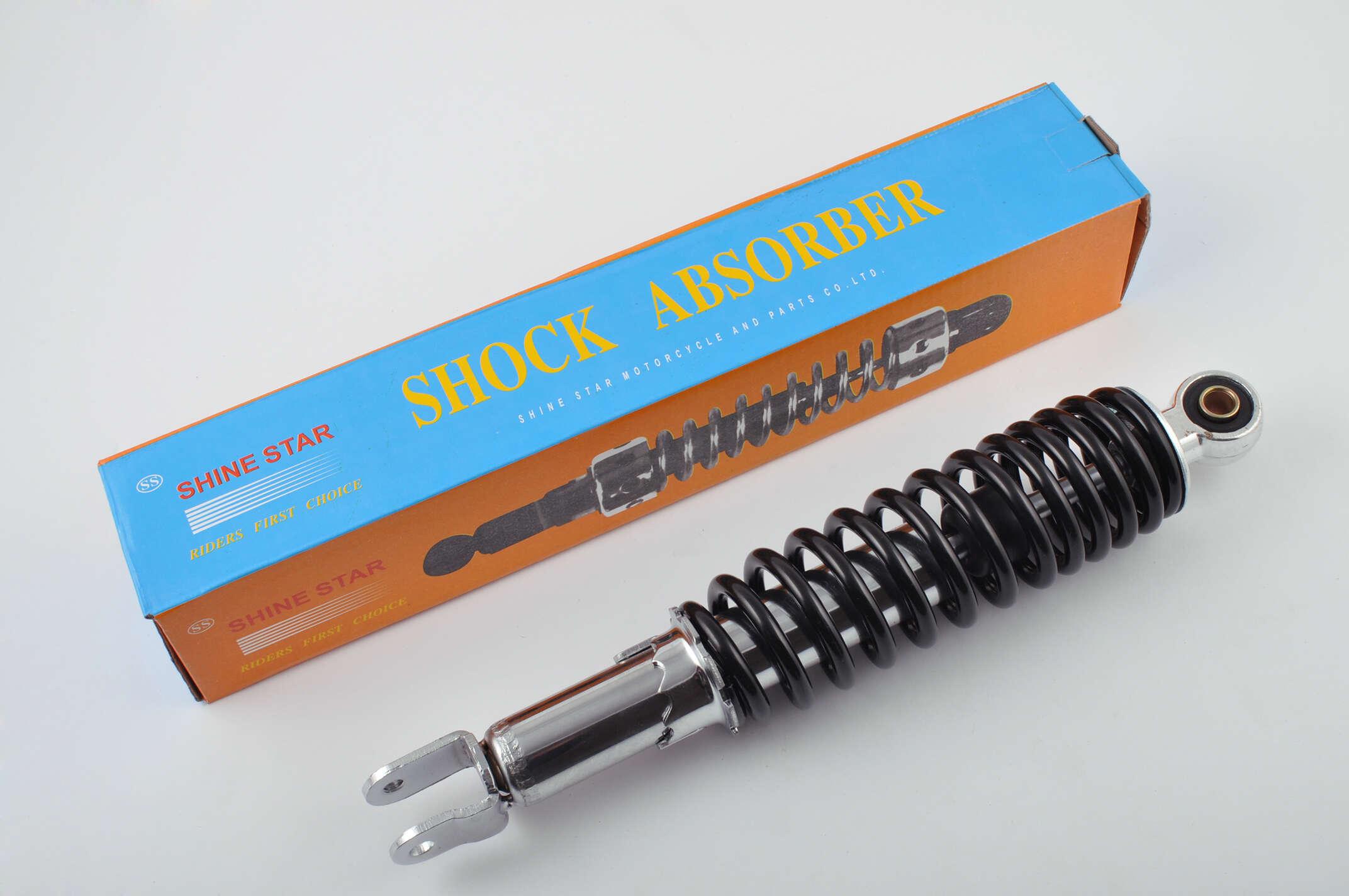 Амортизатор GY6, DIO ZX, LEAD 310mm, регульований (чорний) SHINE STAR