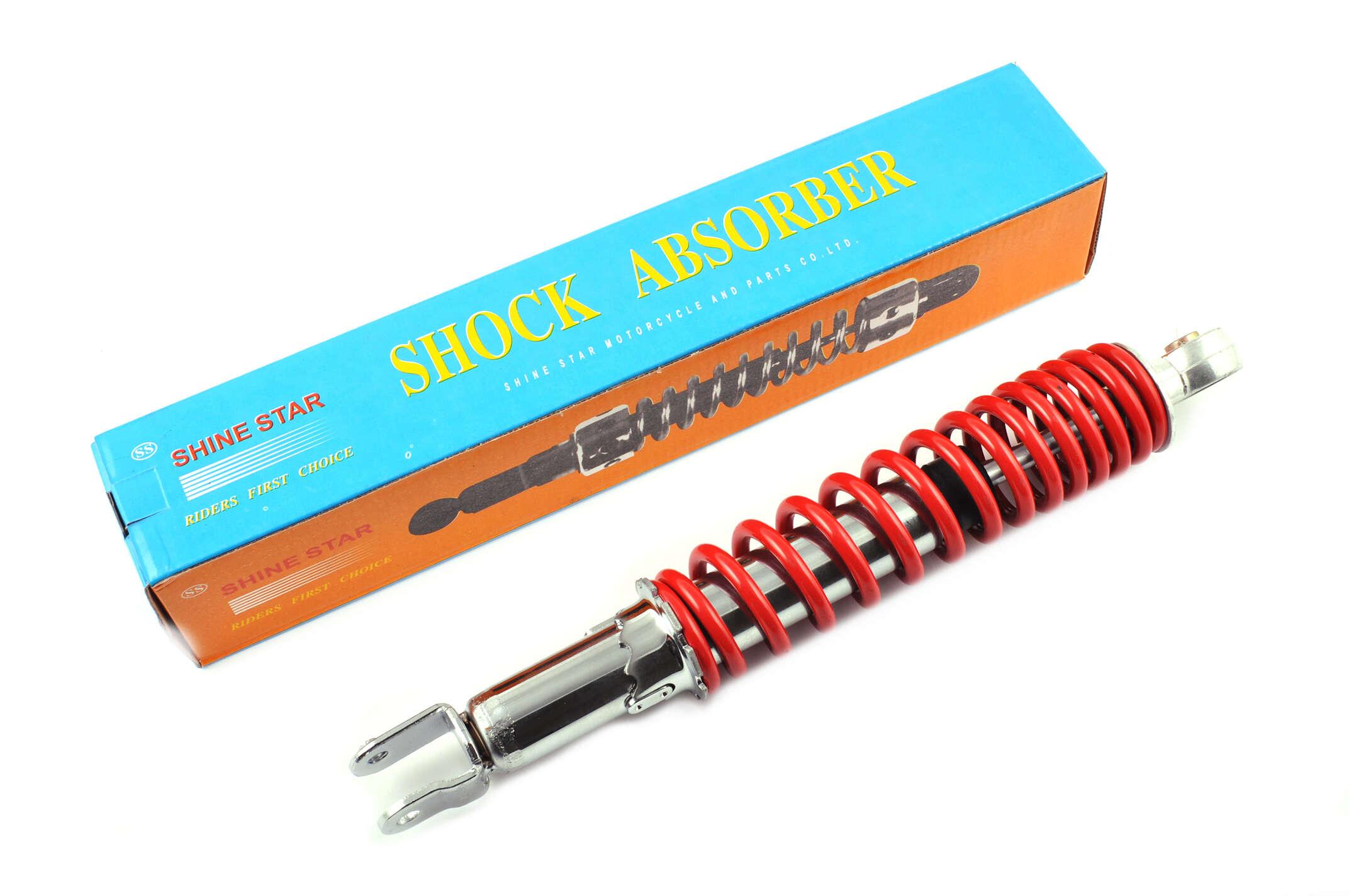 Амортизатор GY6 330mm, регульований (червоний) SHINE STAR (mod:B)