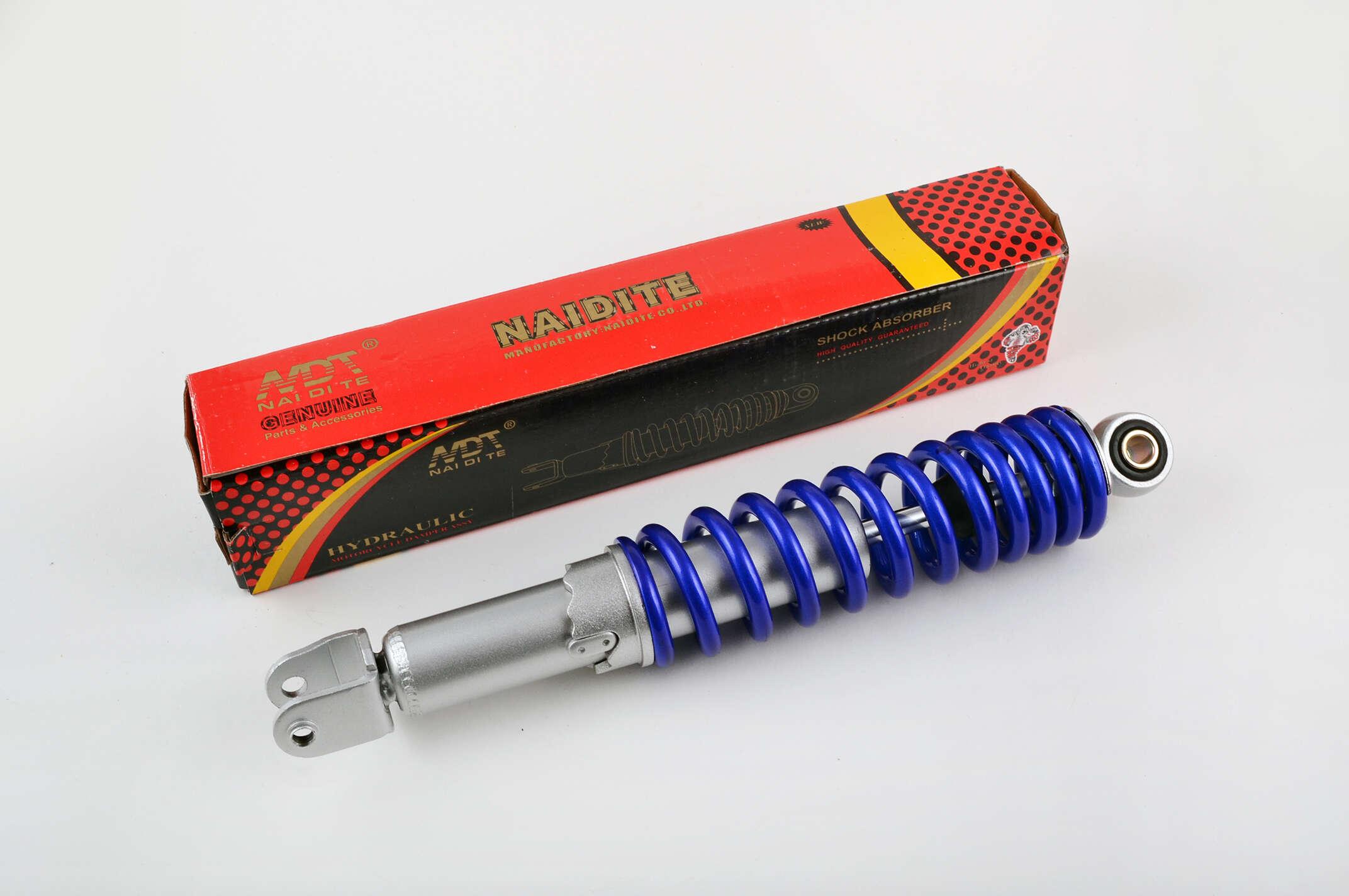 Амортизатор GY6, DIO ZX, LEAD 320mm, регульований (синій металік) NDT