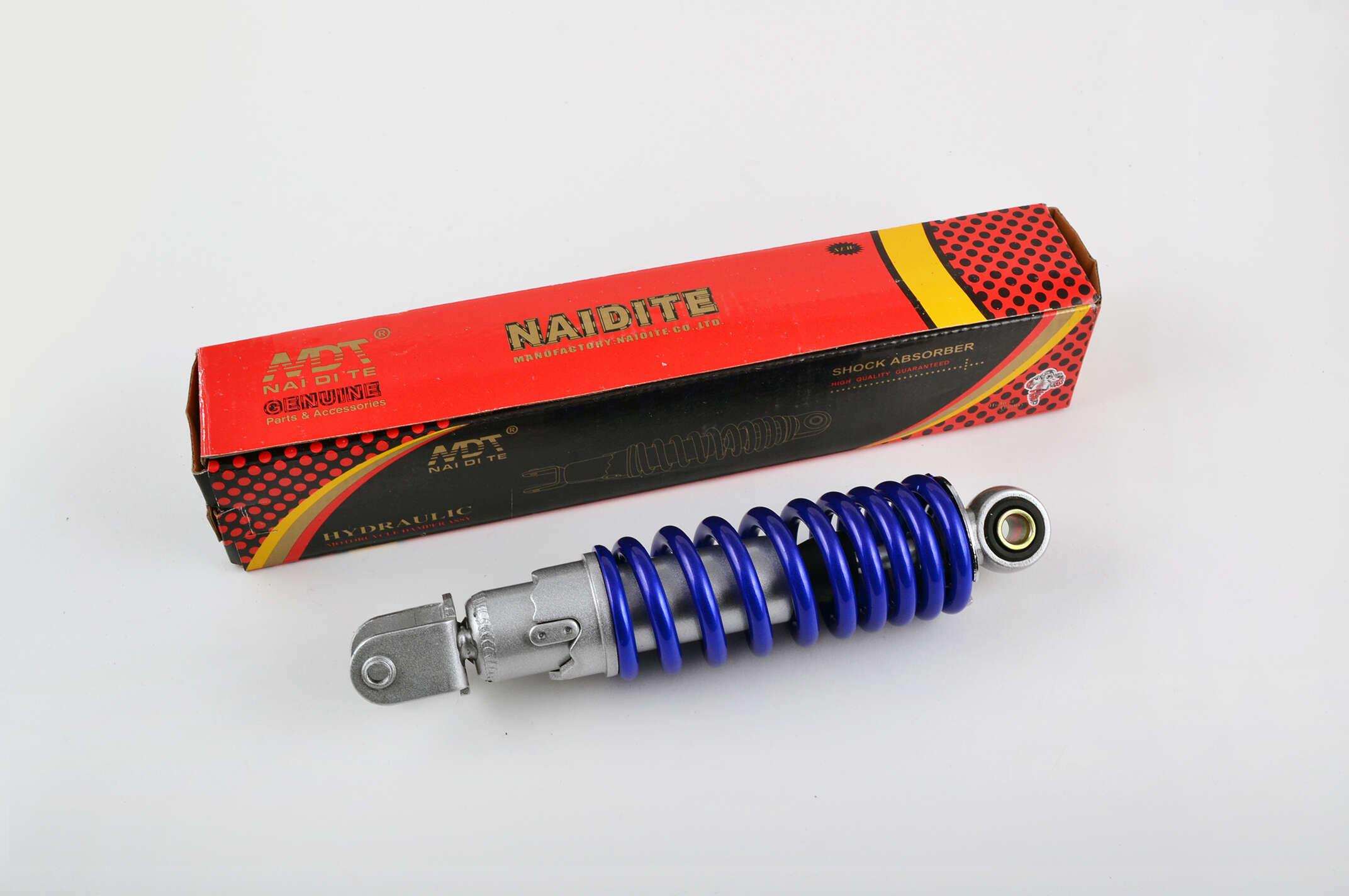Амортизатор GY6, DIO, LEAD 290mm, регульований (синій металік) NDT