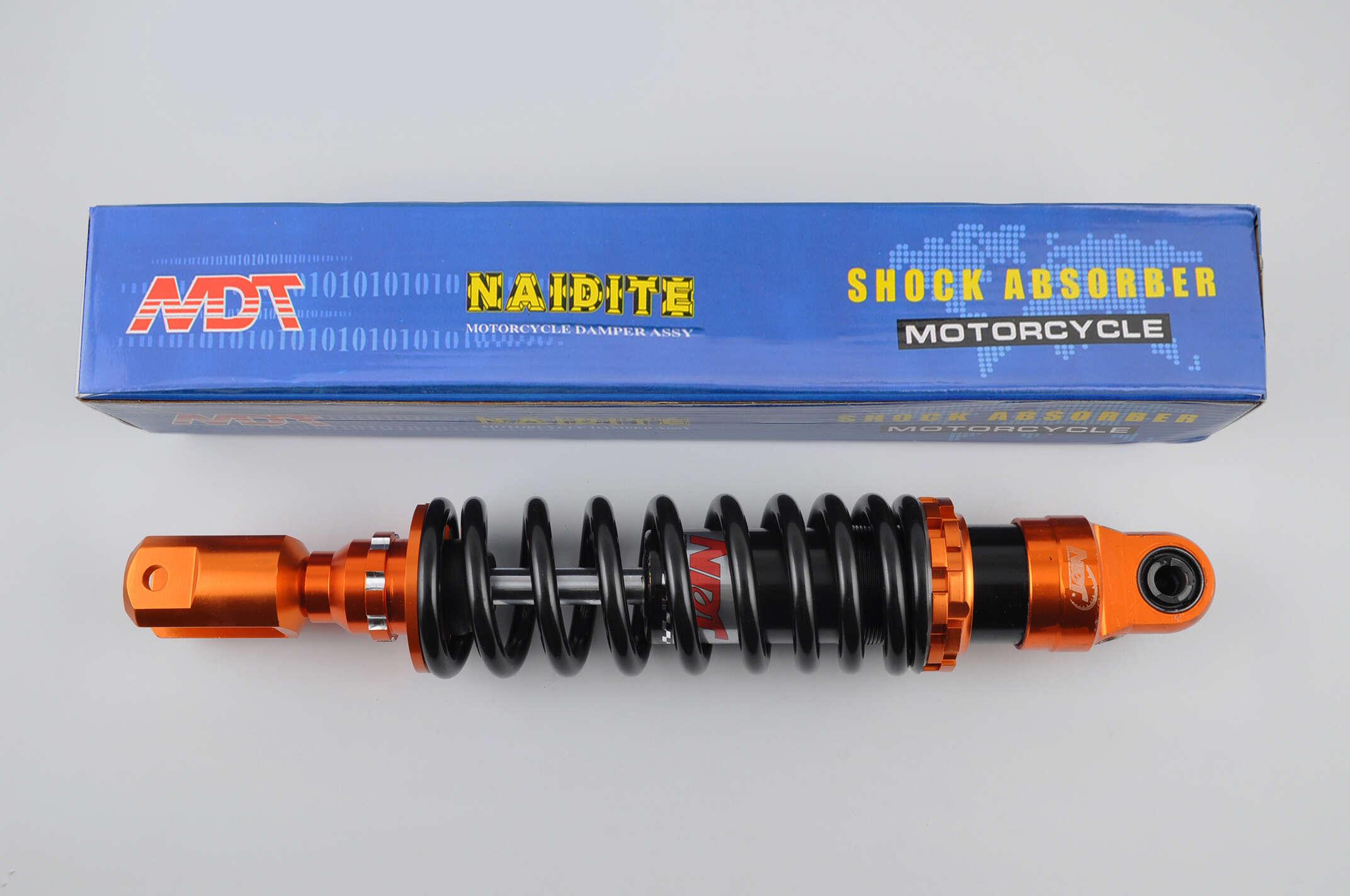 Амортизатор GY6, DIO, TACT 270mm, тюнінговий (оранжево-чорний) NDT