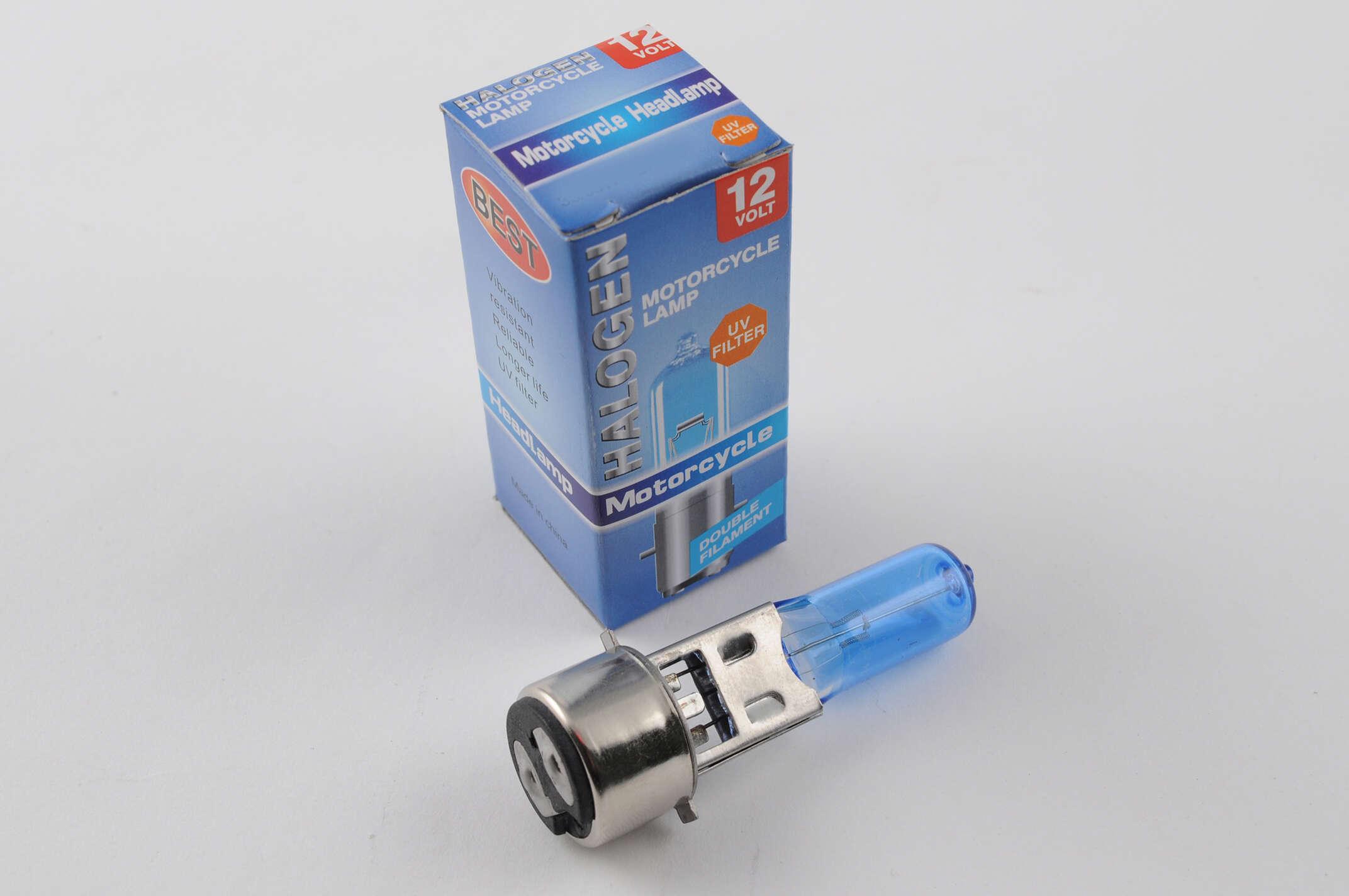 Лампа BA20D (2 уса) 12V 50W/50W (супер белая) BEST (mod:A)