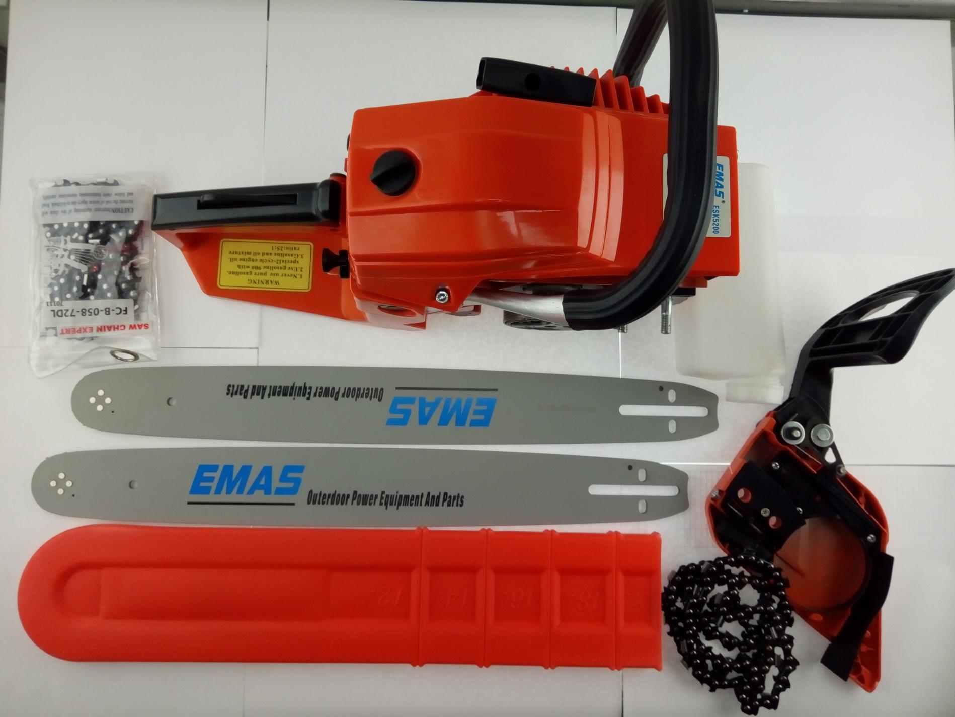 Бензопила EMAS 5200 (праймер, 2 шини, 2 ланцюги) EVO