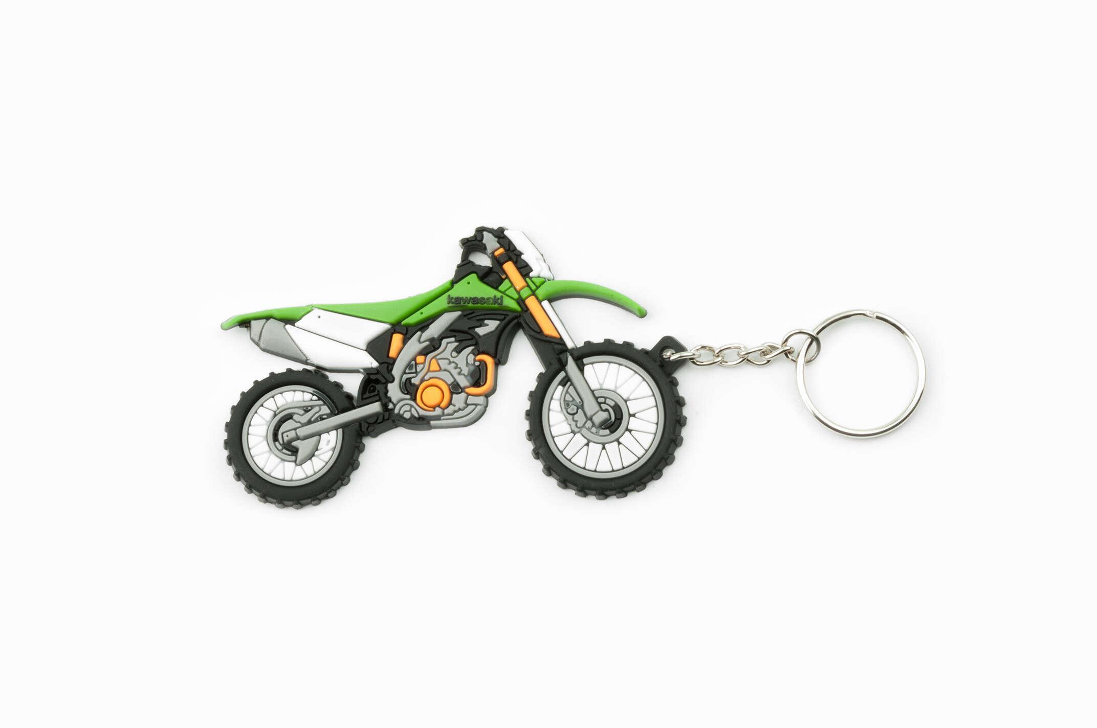 Брелок гумовий байк KAWASAKI (зелений) (#YSK130)