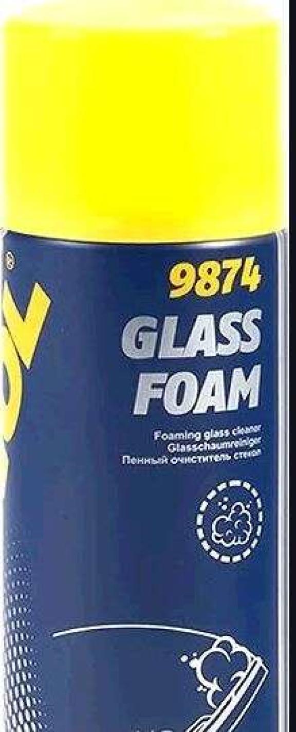 Пінний очисник скла (9874 Glass Foam) (аерозоль 450мл) MANNOL