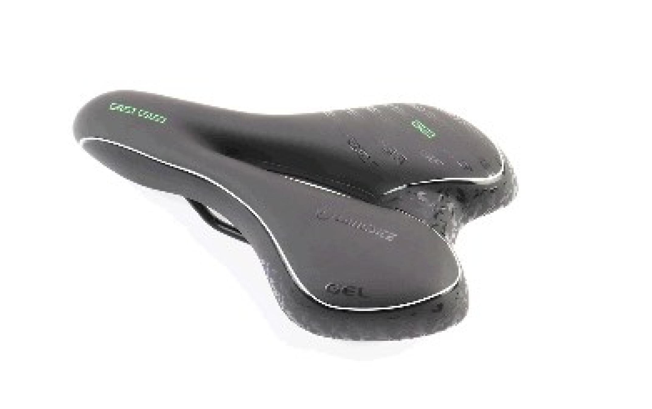Сідло для велосипеда MTB 270х160мм, чорно-біло-зелене GEL JING