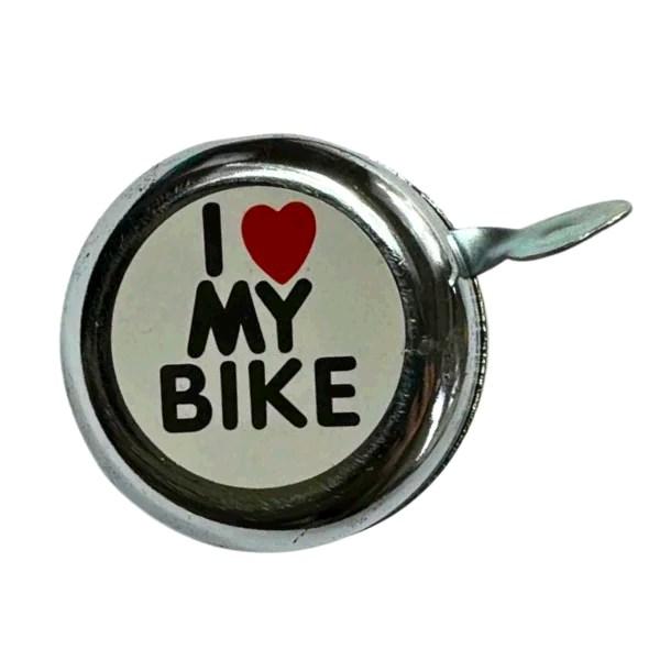 Велосипедний дзвінок (I LOVE MY BIKE) (хром, метал) BBC