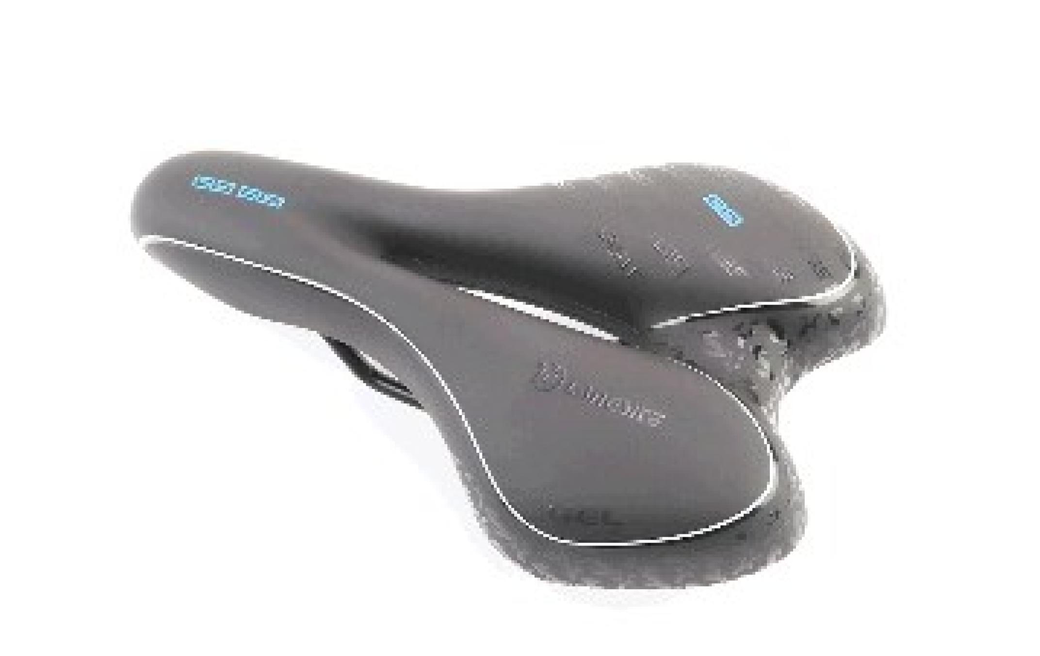 Сідло велосипедне MTB 270x160мм, чорно-біло-синє GEL