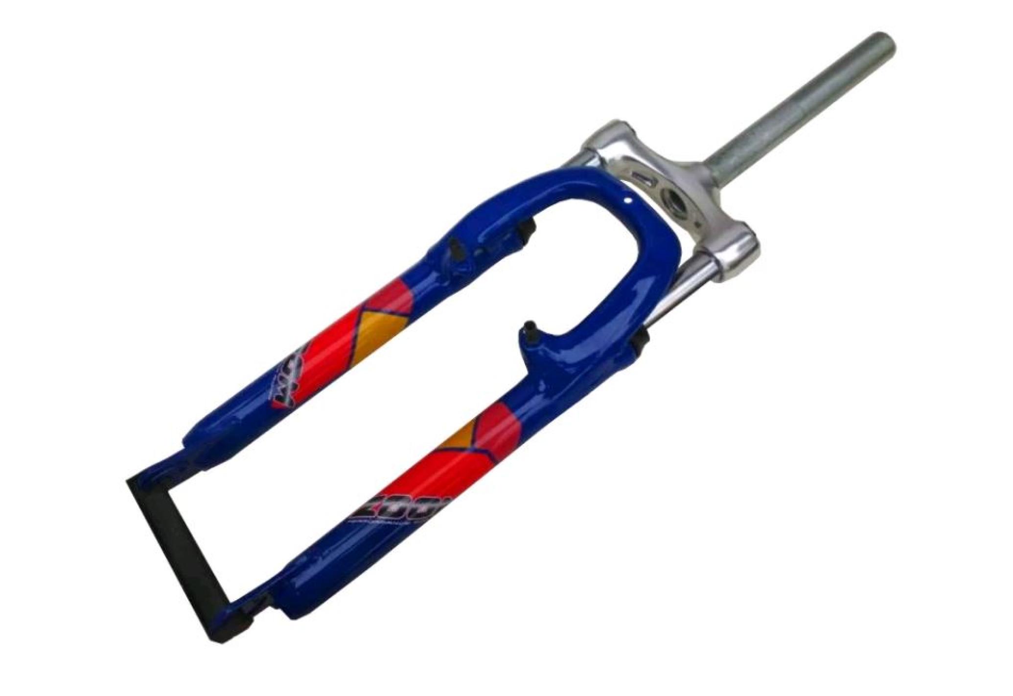 Вилка велосипедная амортизационная (26, синяя, V-Brake) (MXSTONE) MVG