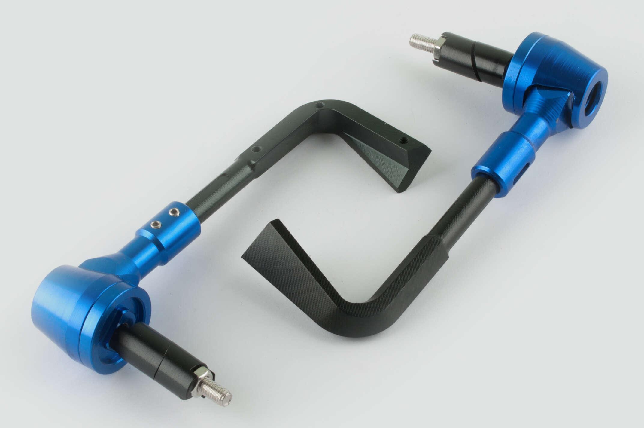 Отбойники руля (пара) с креплениями под защиту рук (синие) RIDE IT