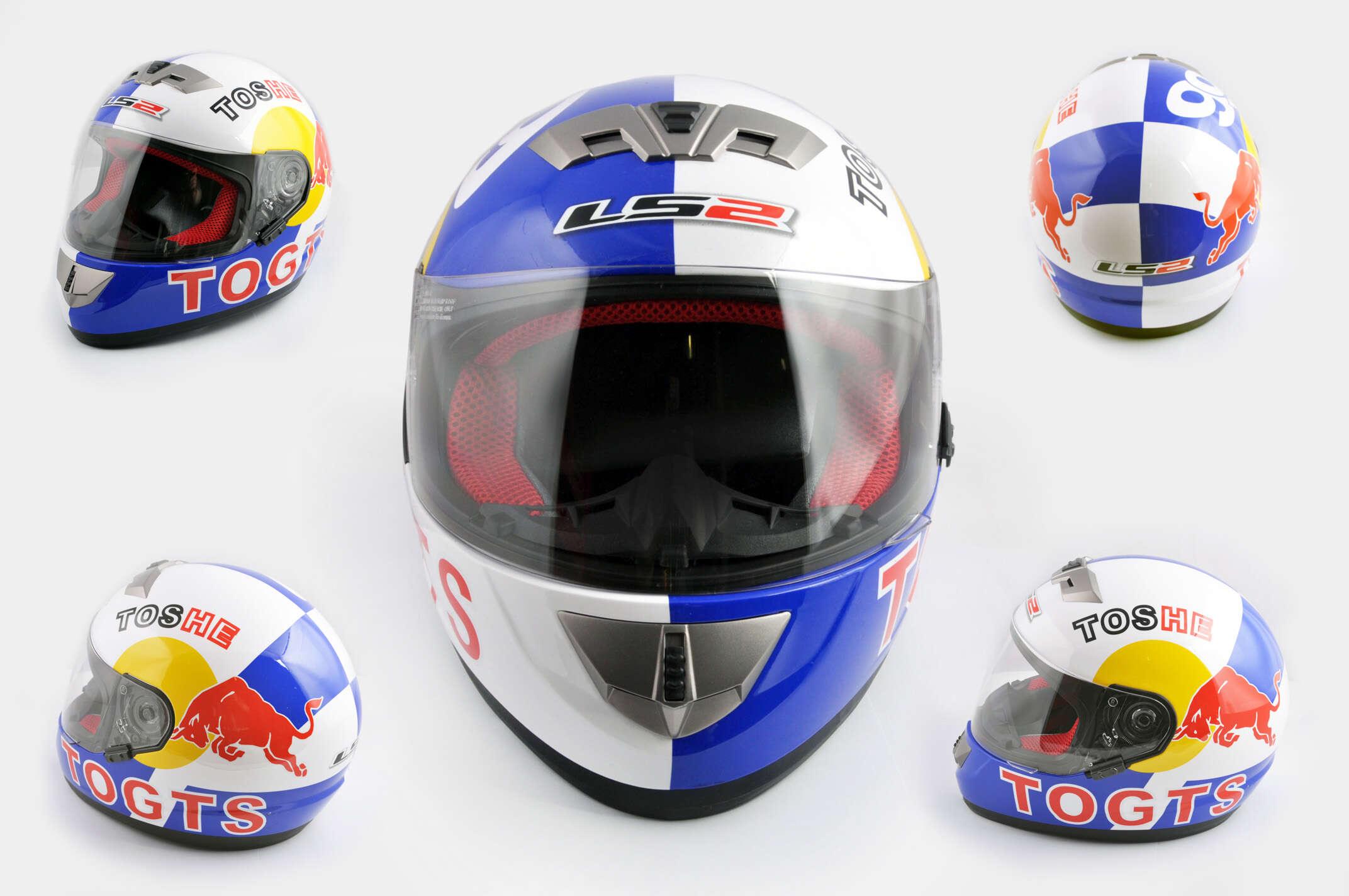 Шолом-інтеграл (mod:398-1A) (size:XL, біло-синій, Red Bull) LS-2