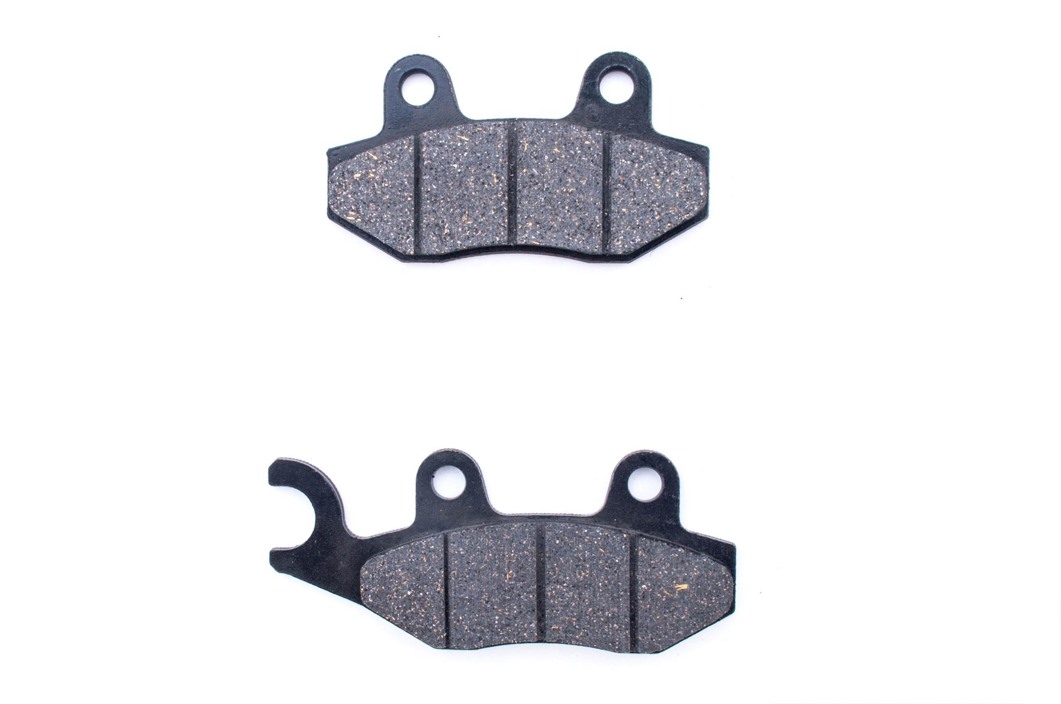 Колодки тормозные (диск) 4T GY6 50-150 (RACE/STORM, ухо в лево, черные) HORZA