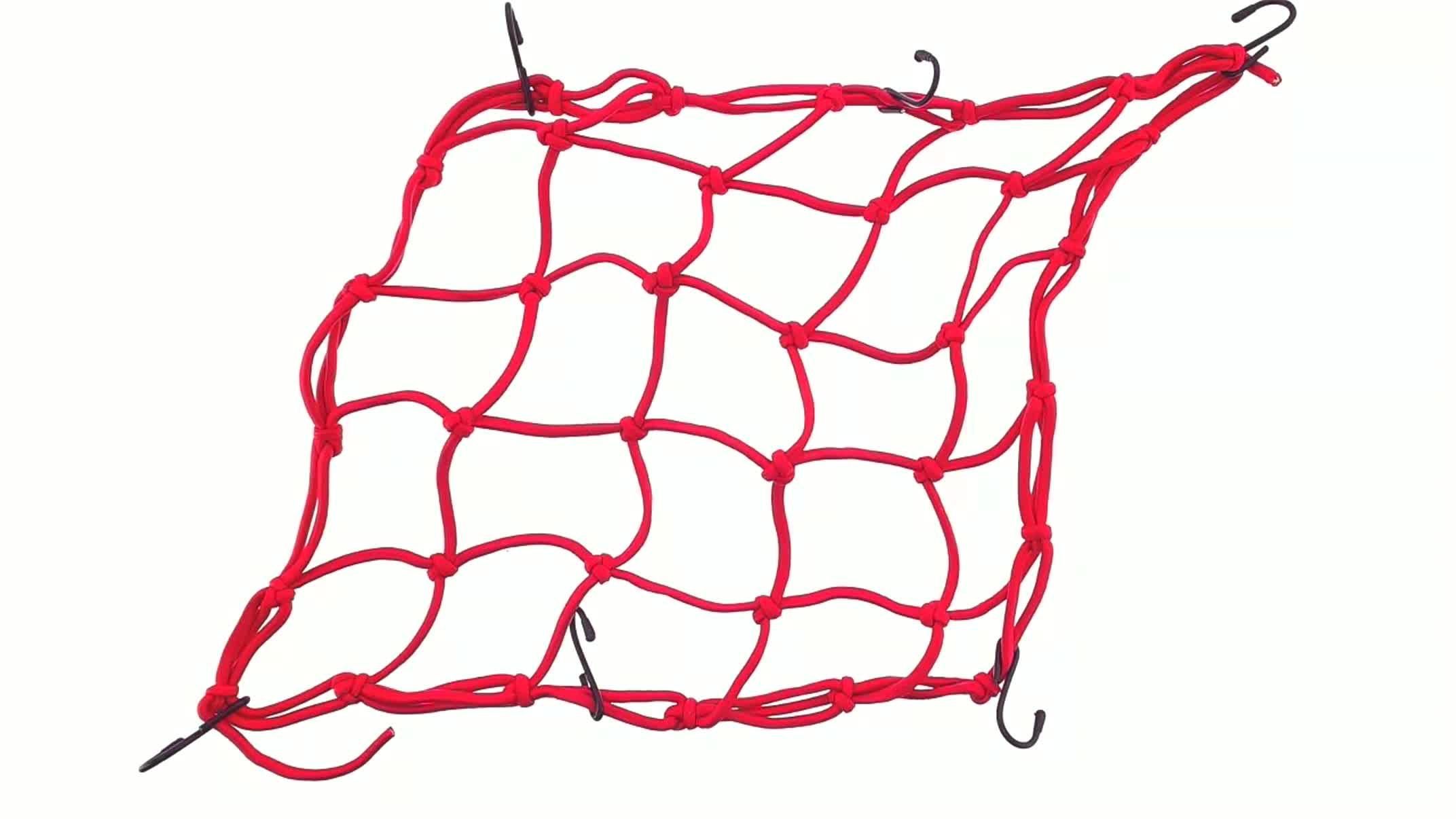 Сетка багажника (паук) (красная) MANLE