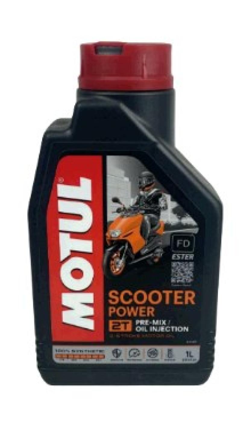Олія 2T, 1л (синтетика, Scooter Power, API TC) MOTUL (#105881) VV