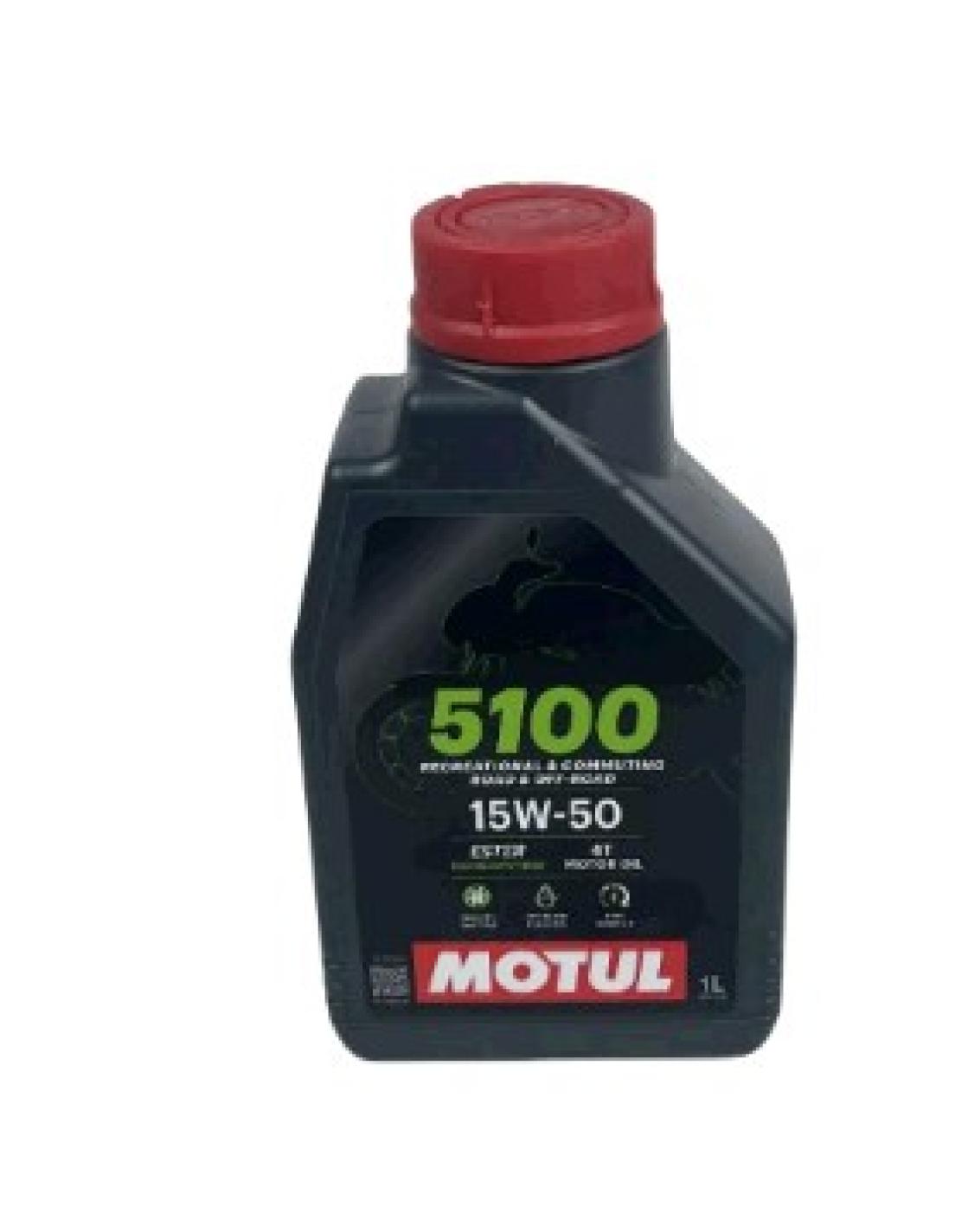 Олія 4T, 1л (напівсинтетика, 15W-50, 5100, API SL/SJ/SH/SG) MOTUL (#104080) VV