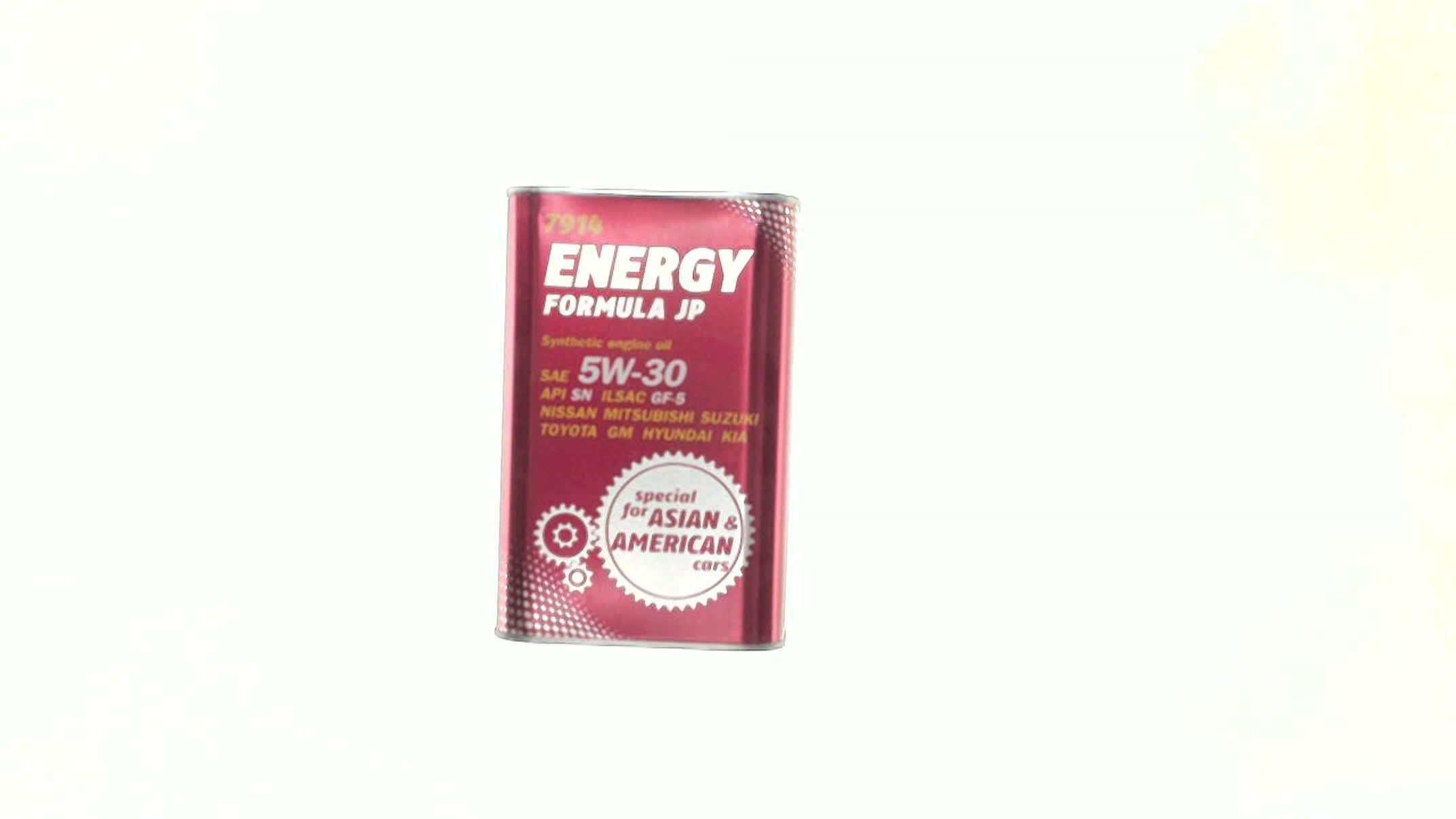 Масло автомобильное, 1л ж/б (SAE 5W-30, синтетика, Energy Formula JP API SL) MANNOL