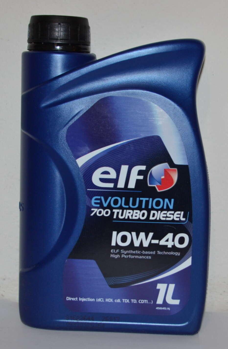 Масло автомобильное, 1л   (SAE 10W-40, полусинтетика) (Evolution 700 TURBO DIESEL 10W-40 )   ELF   (#GPL)