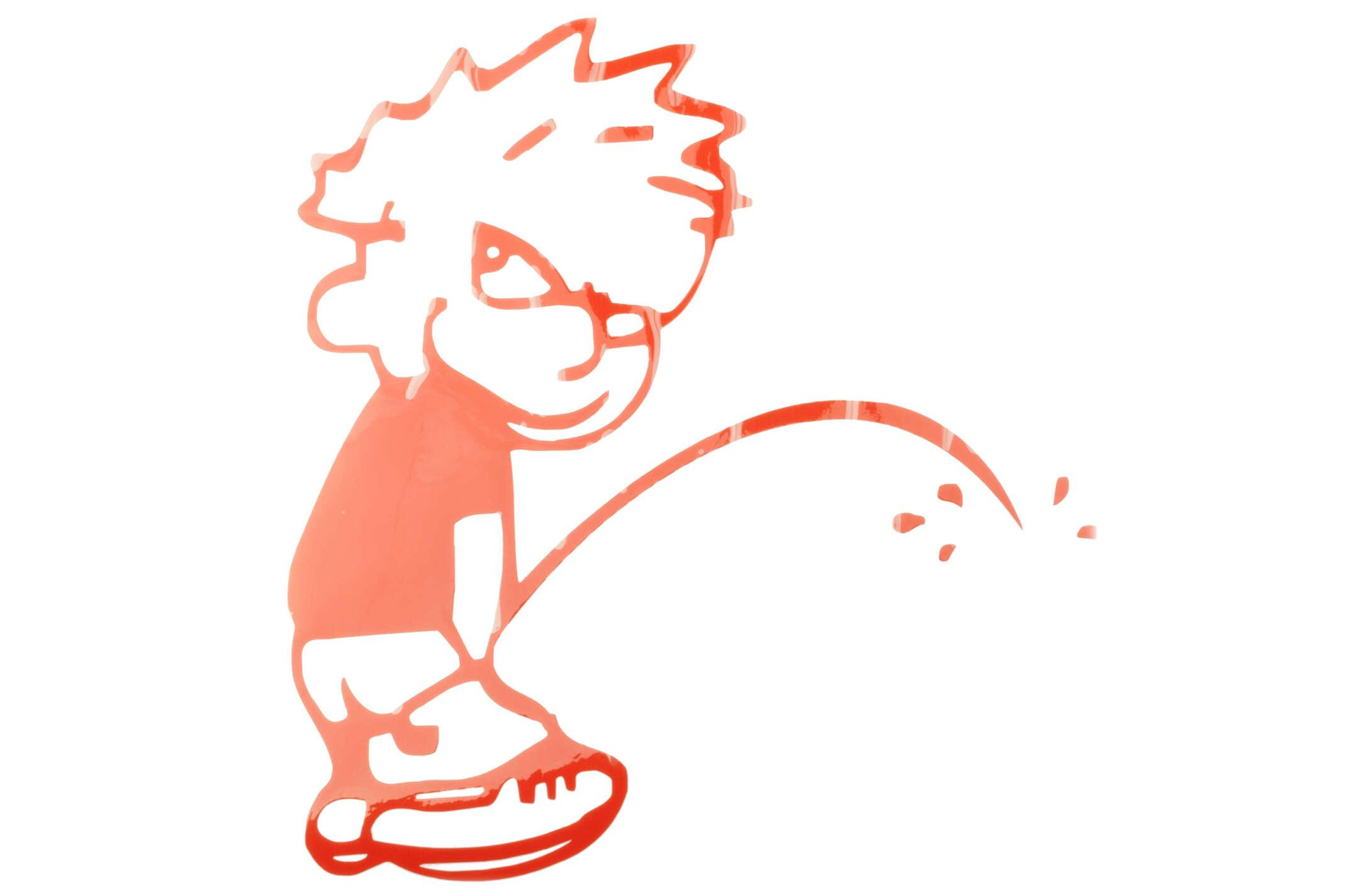 Наклейка декор BAD BOY (23х21см, красная) (#HQ159A)