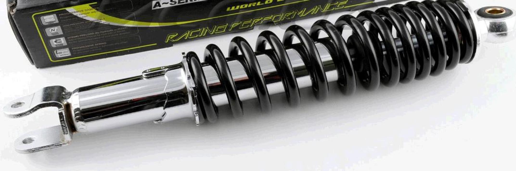 Амортизатор GY6, DIO ZX, LEAD 320mm, регулируемый (черный)