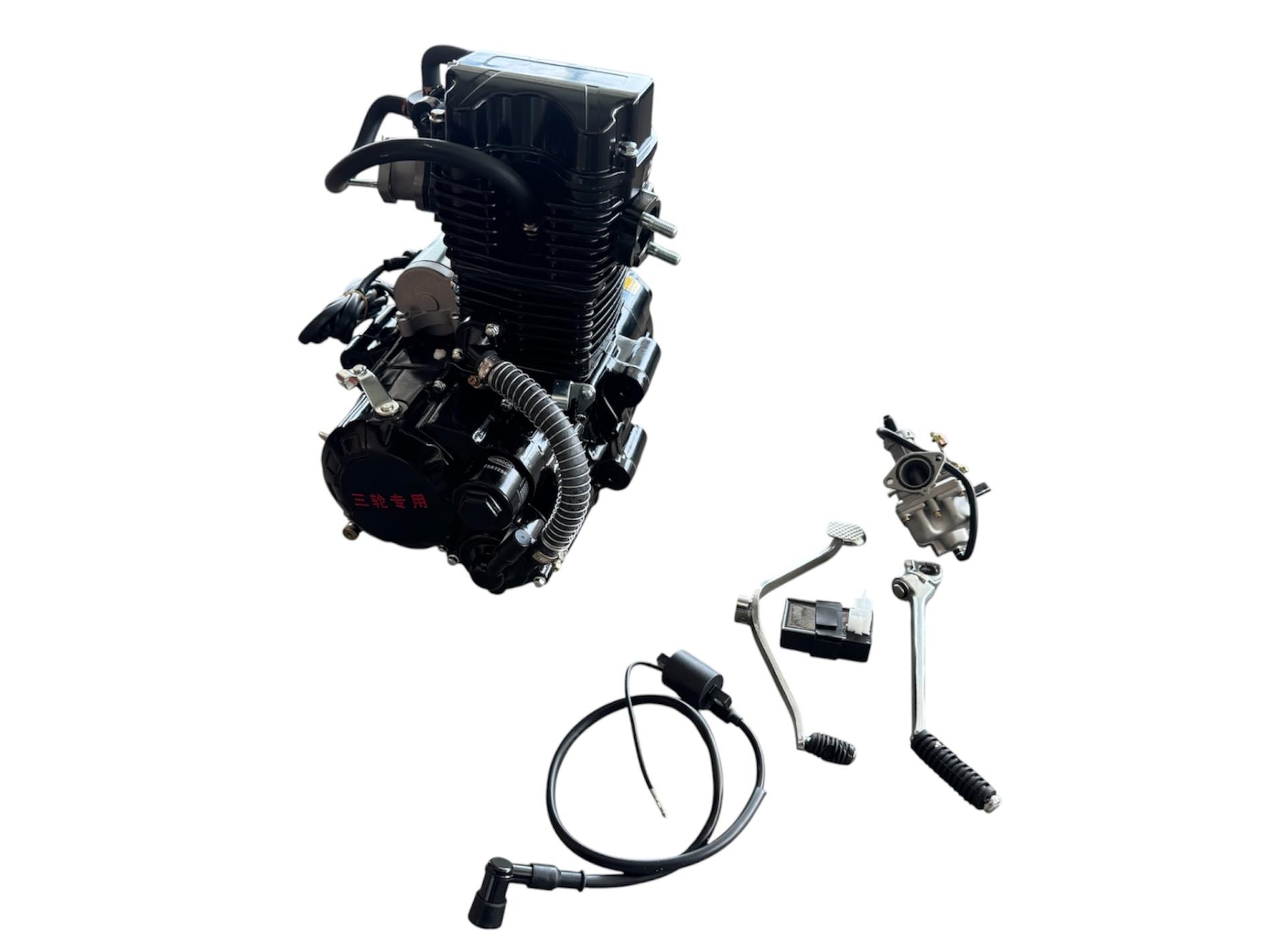 Двигун 4T CGT-250cc (водяне охолодження) + карбюратор, комутатор, котушка запалювання