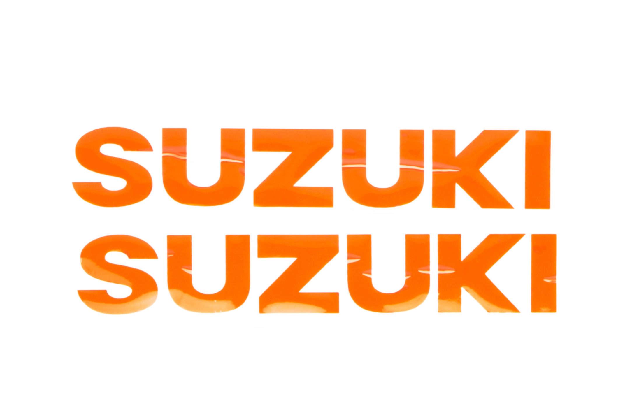 Наклейка буквы SUZUKI (19х5см, 2шт, оранжевый) (#HCT10001)