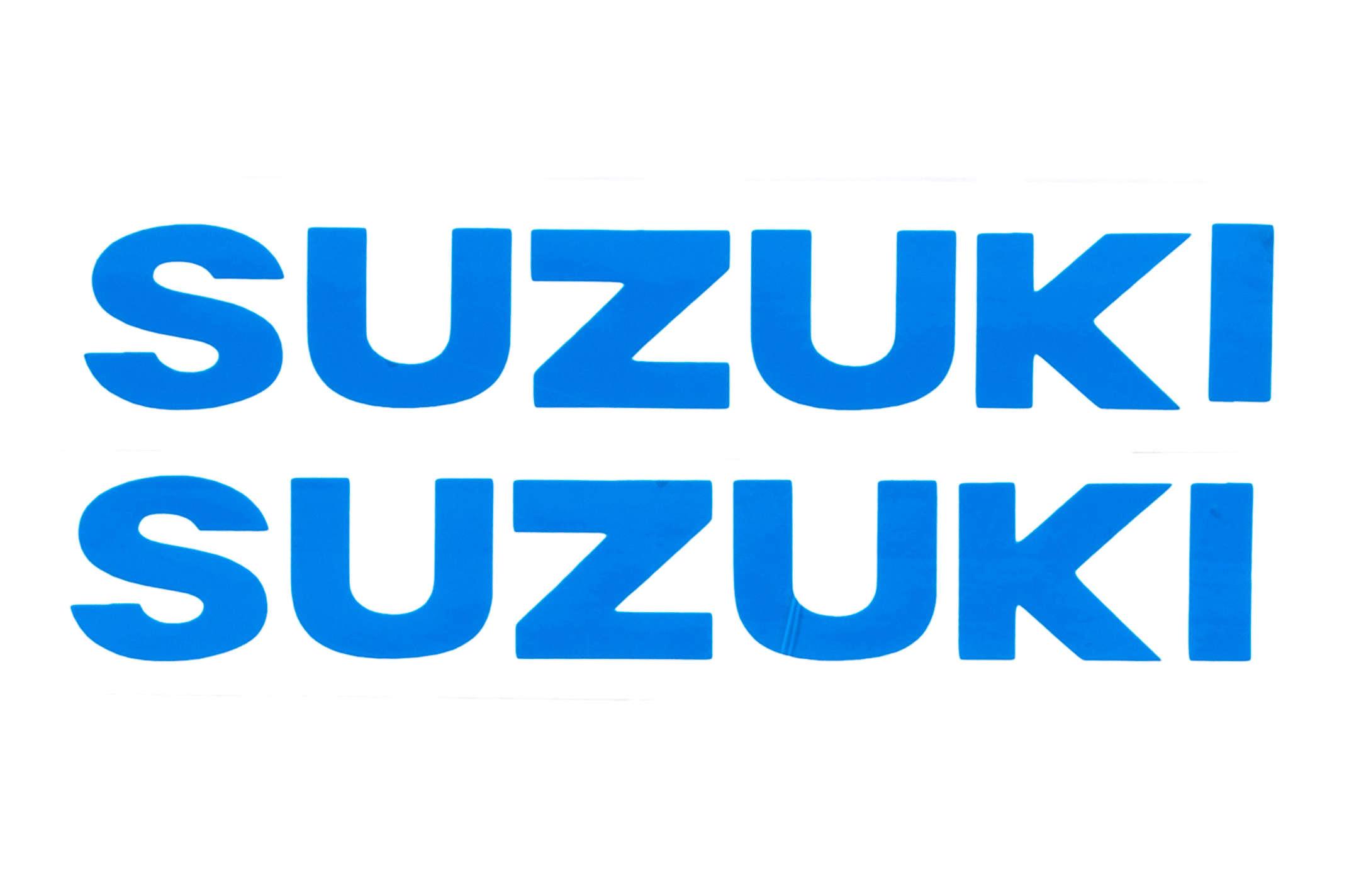 Наклейка буквы SUZUKI (19х5см, 2шт, синий) (#HCT10001)