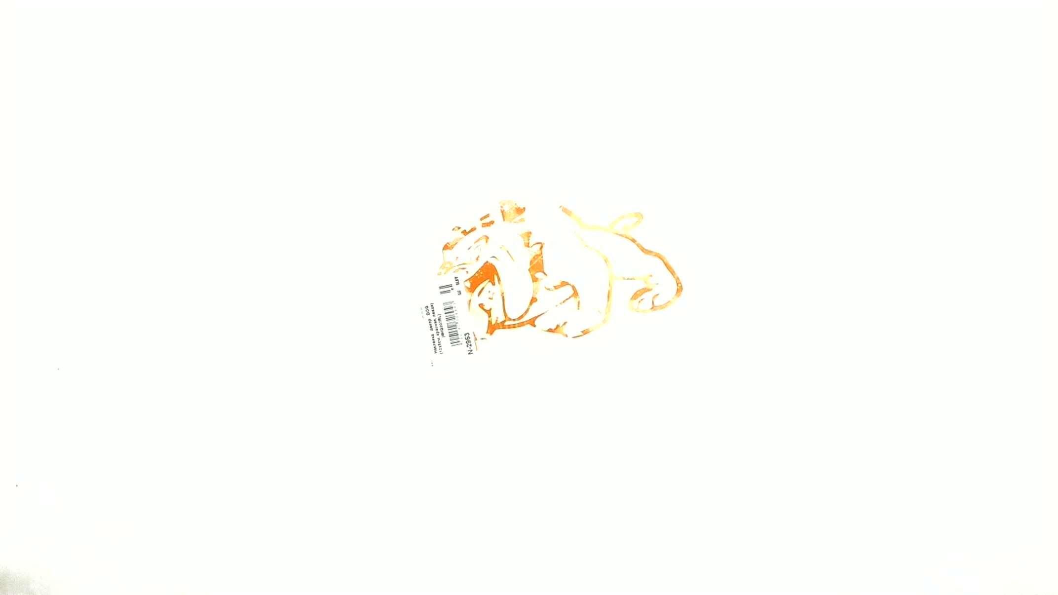 Наклейка декор DOG (12x9cм, красная, левая) (#HQ007RL)