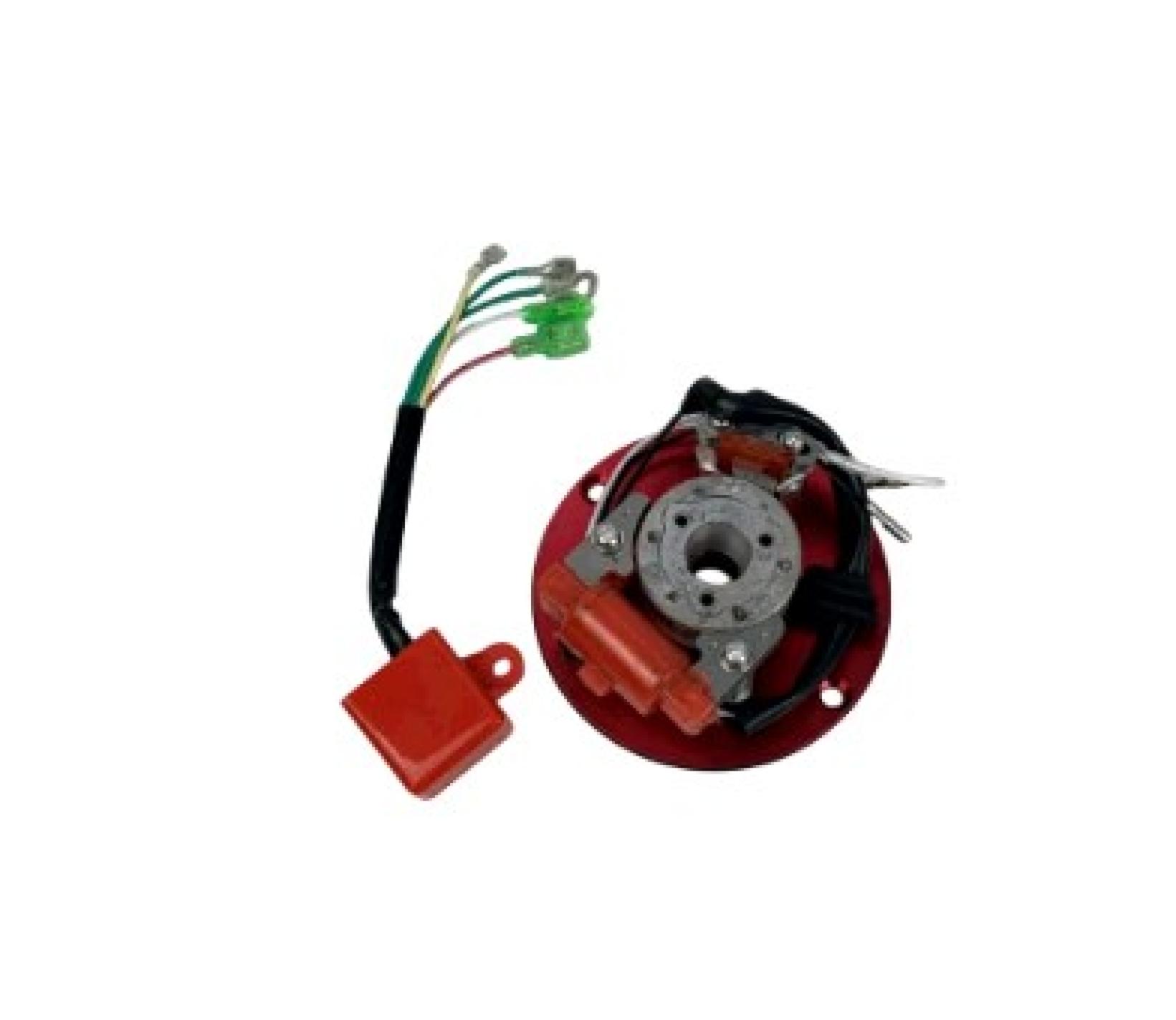 Статор генератора (тюнінг) 4T Pitbike/Delta/TTR/ATV 50/250 (1+1 котушка, пров) + комутатор VV