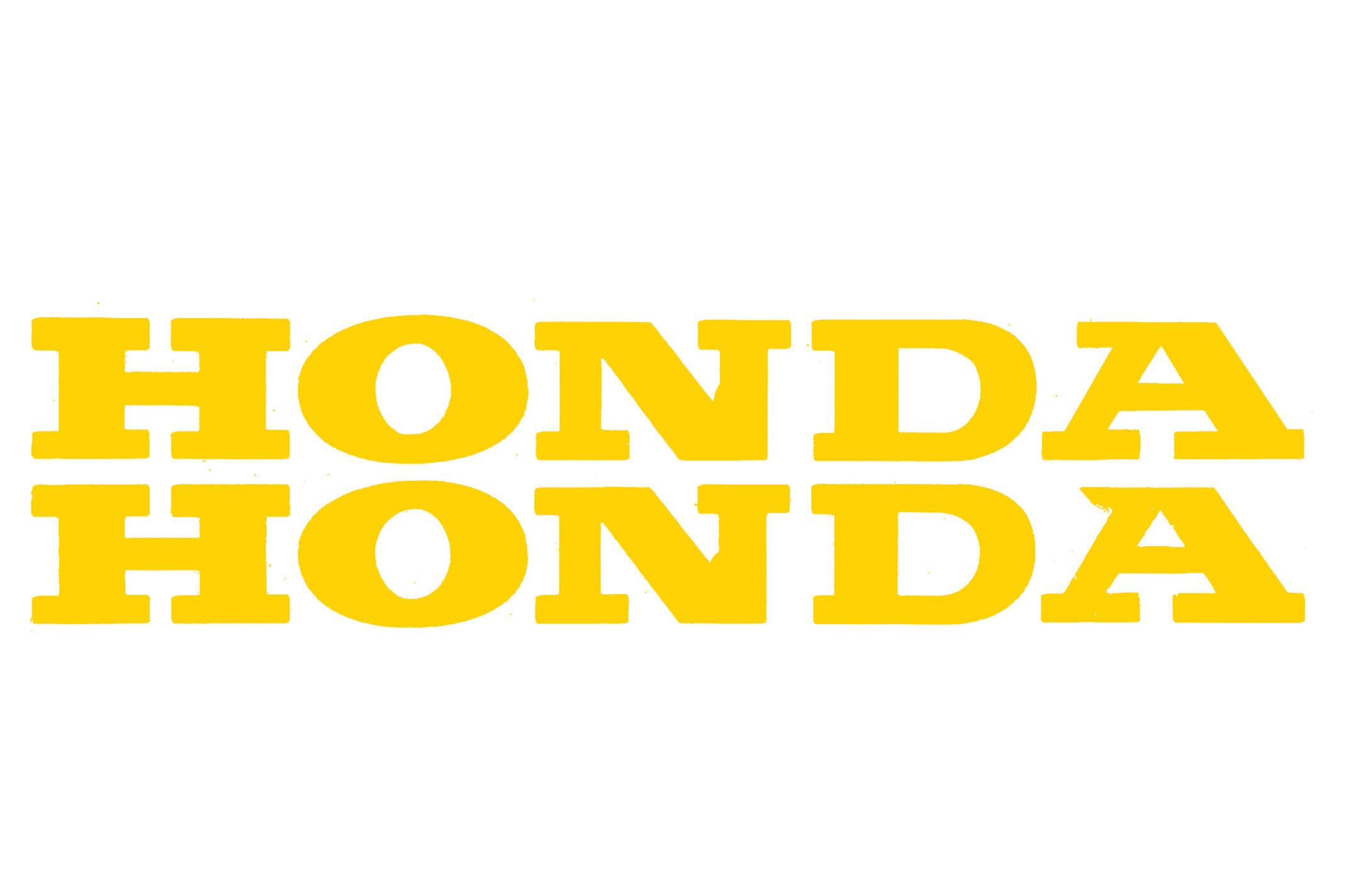 Наклейка буквы (mod:Honda 19х5см, 2шт, желтые) (#HCT10002)