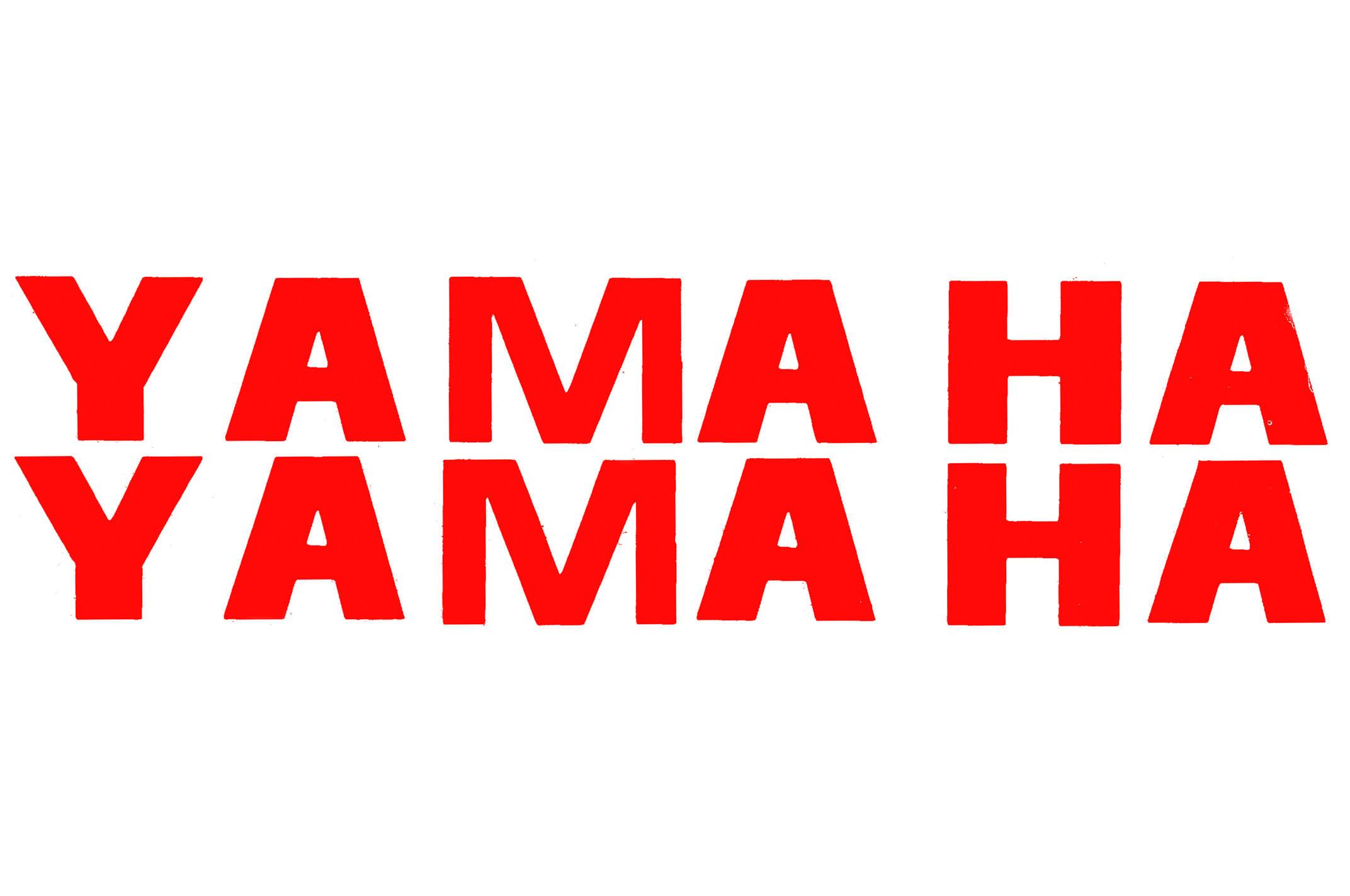 Наклейка буквы YAMAHA (19х5см, 2шт, красные) (#HCT10005)