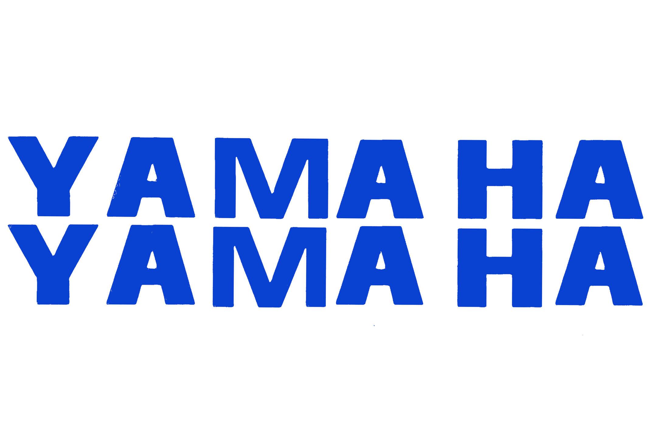 Наклейка буквы YAMAHA (19х5см, 2шт, синие) (#HCT10005)