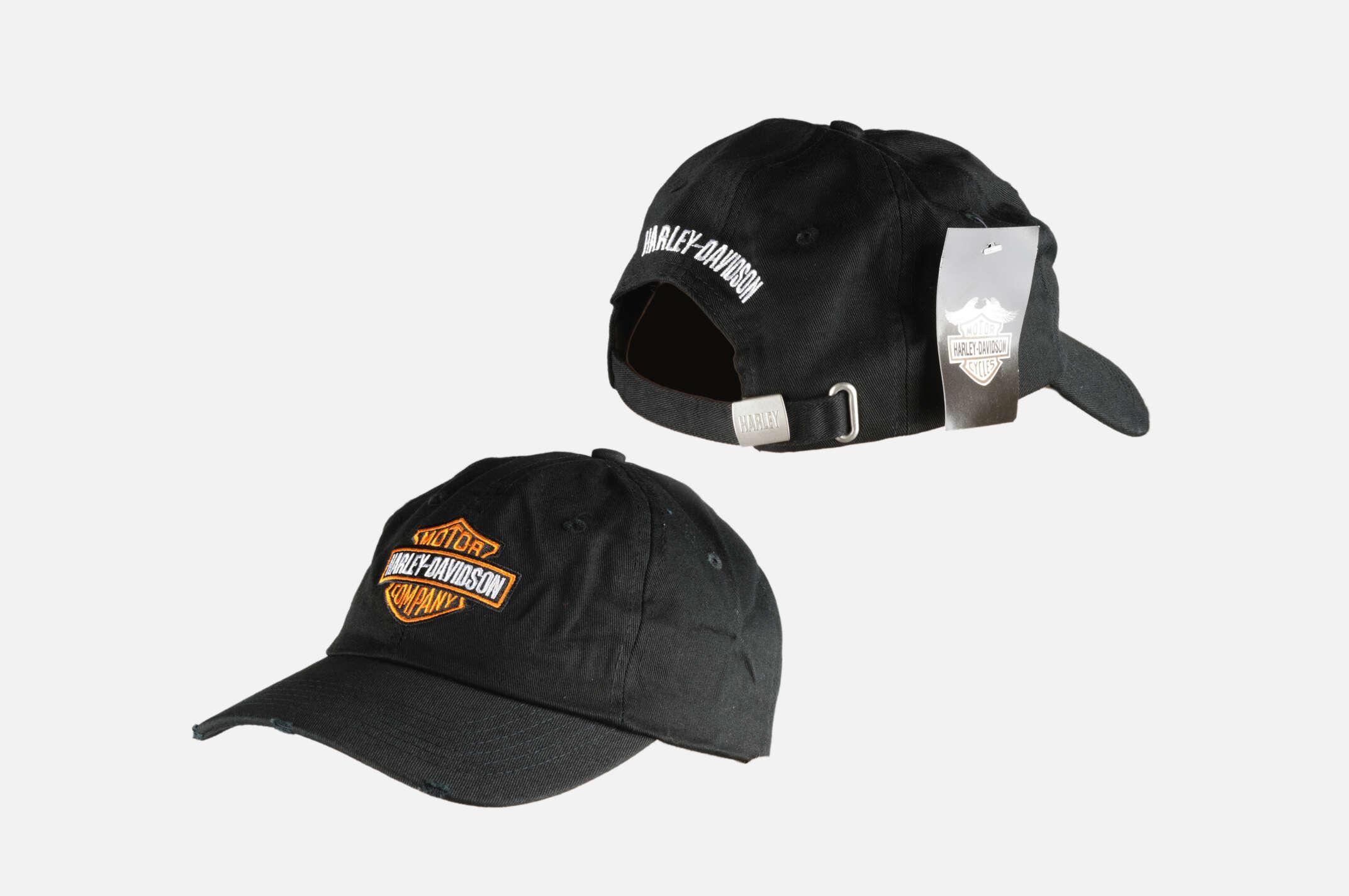 Бейсболка HARLEY-DAVIDSON (чорно-жовтогаряча, 100% бавовна)