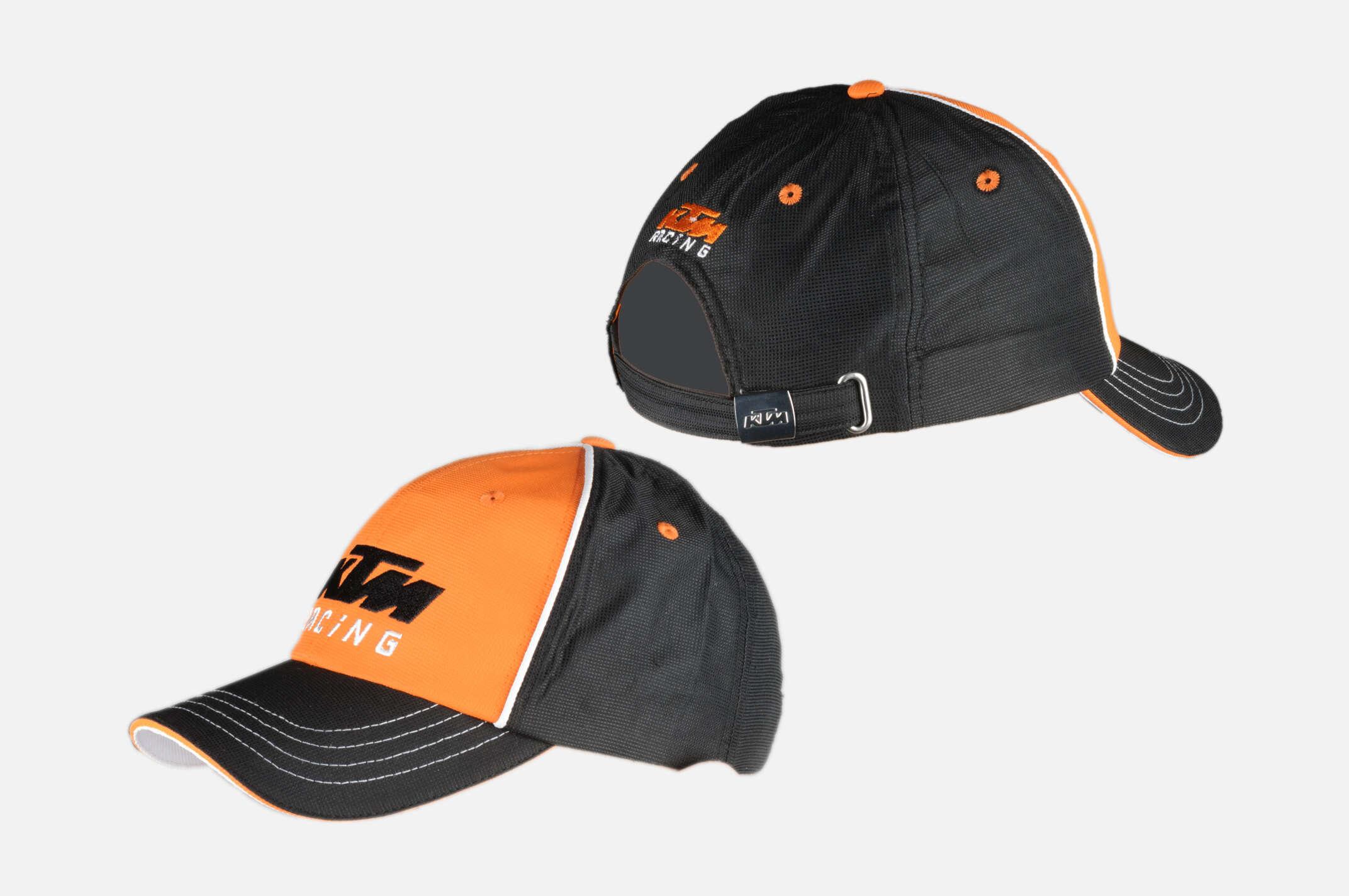 Бейсболка KTM RACING (чорно-жовтогаряча, 100% бавовна)