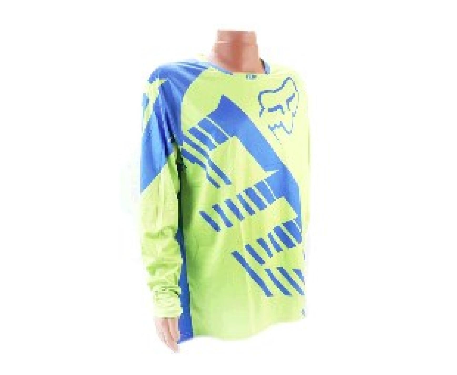 Футболка (Джерсі) чоловіча L-(Polyester 100%), довгі рукави, вільний крій, салатово-синя