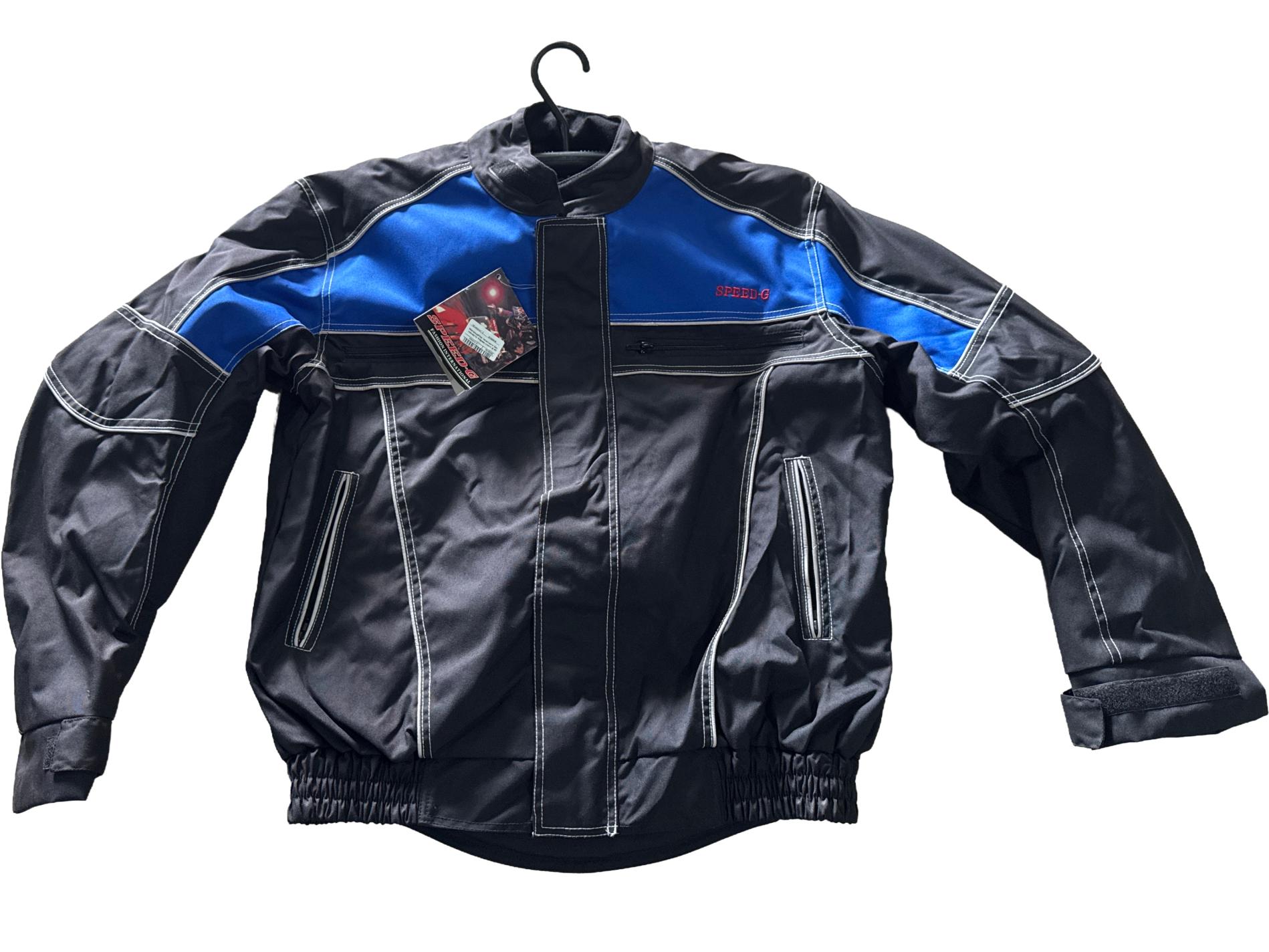 Мотокуртка без захисту (текстиль) (size: XL, чорно-синя) VV