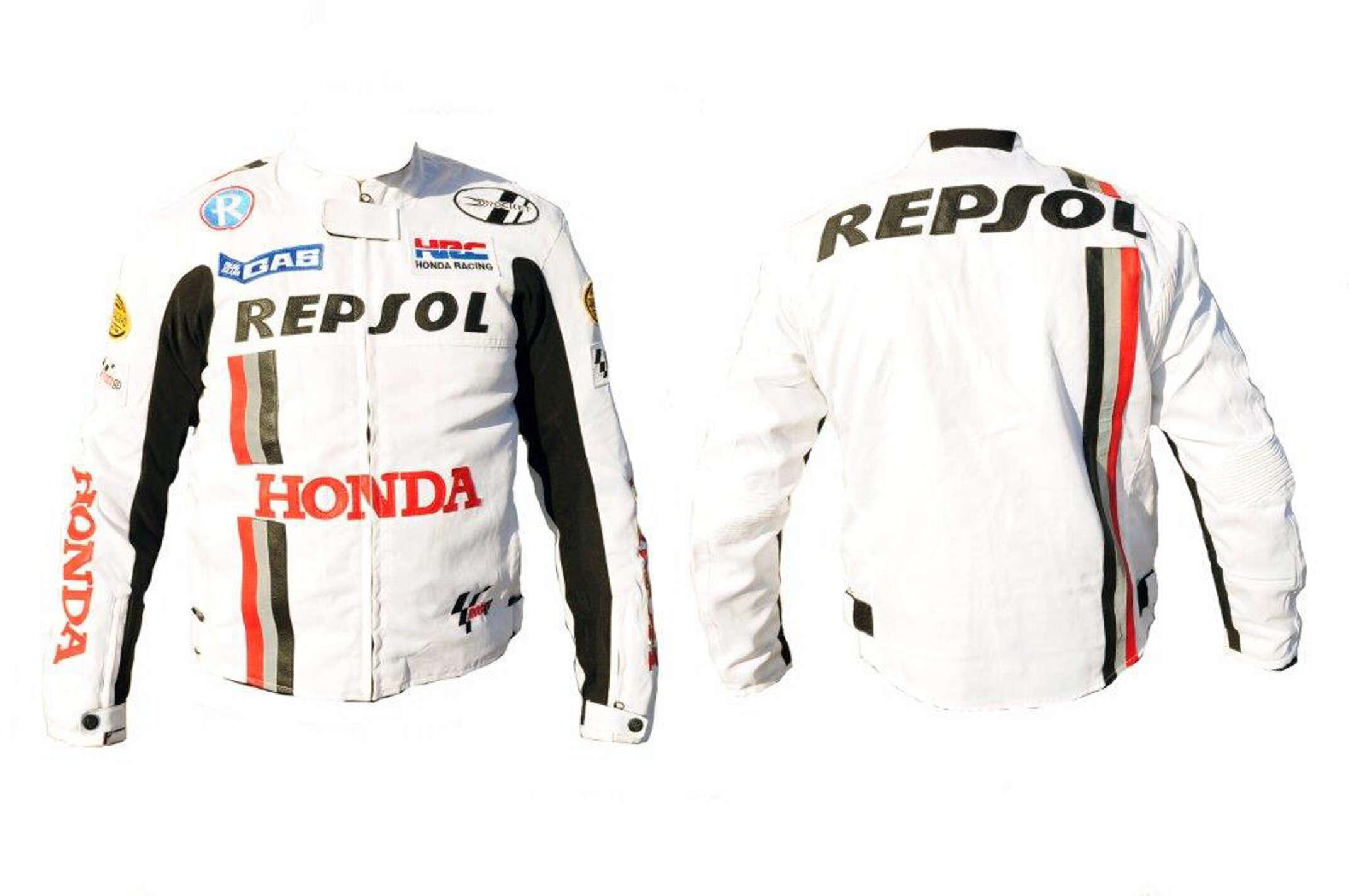 Мотокуртка REPSOL (текстиль) (mod:1, size:L, белая)