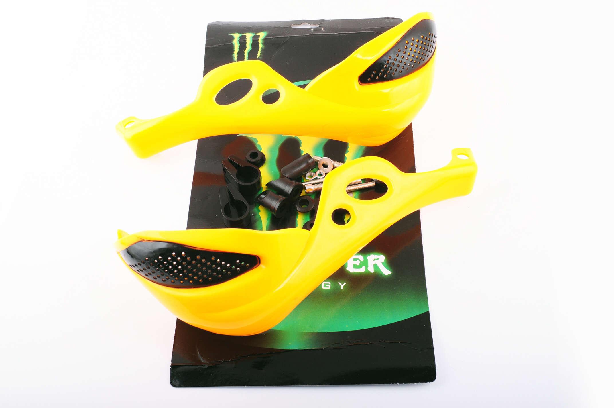 Защита рук на руль   (mod:1, MONSTER ENERGY, желтые)   XJB