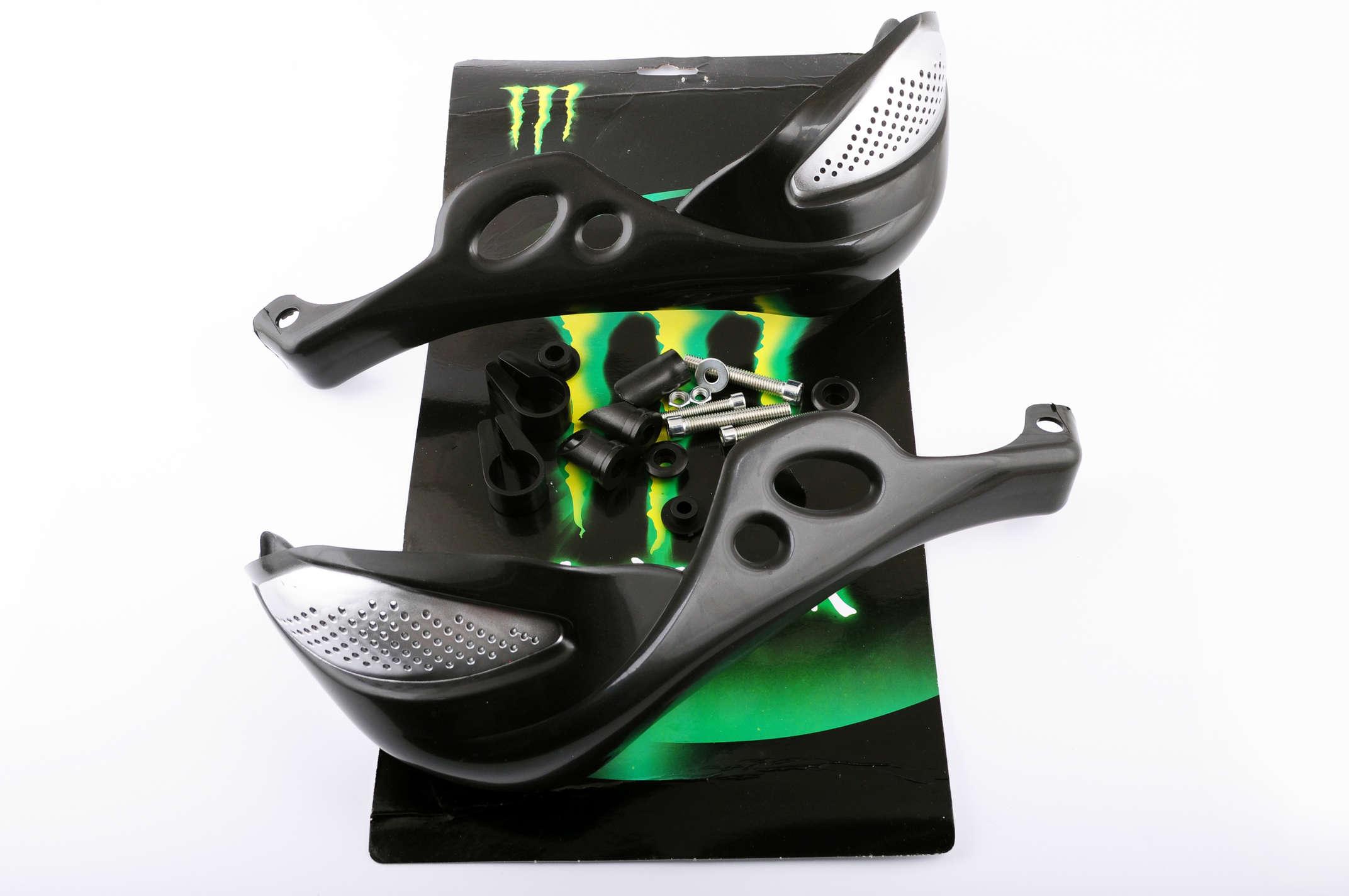 Защита рук на руль (mod:1, MONSTER ENERGY, черные) MANLE