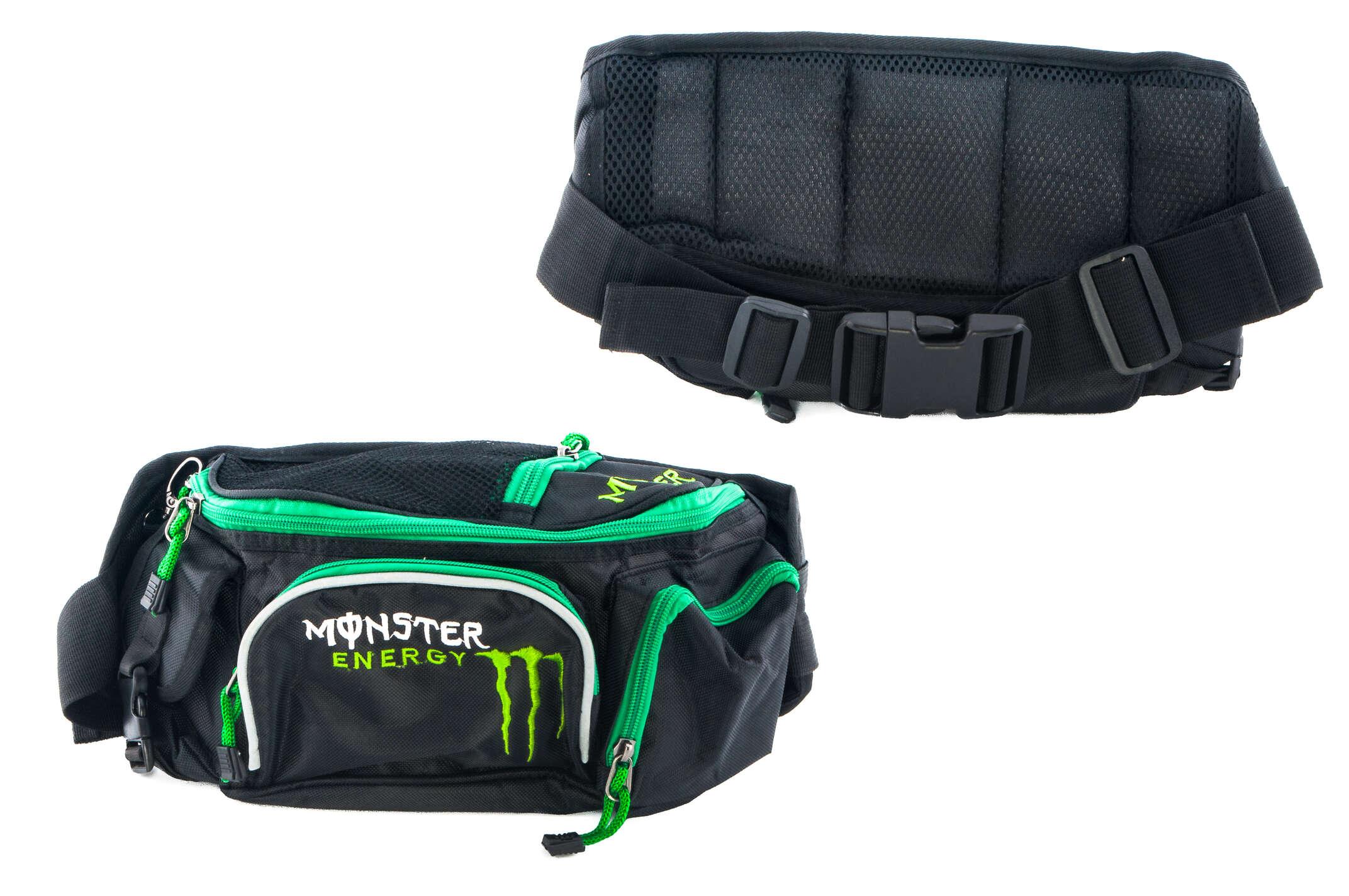 Сумка (черно-зеленая, на пояс) MONSTER ENERGY