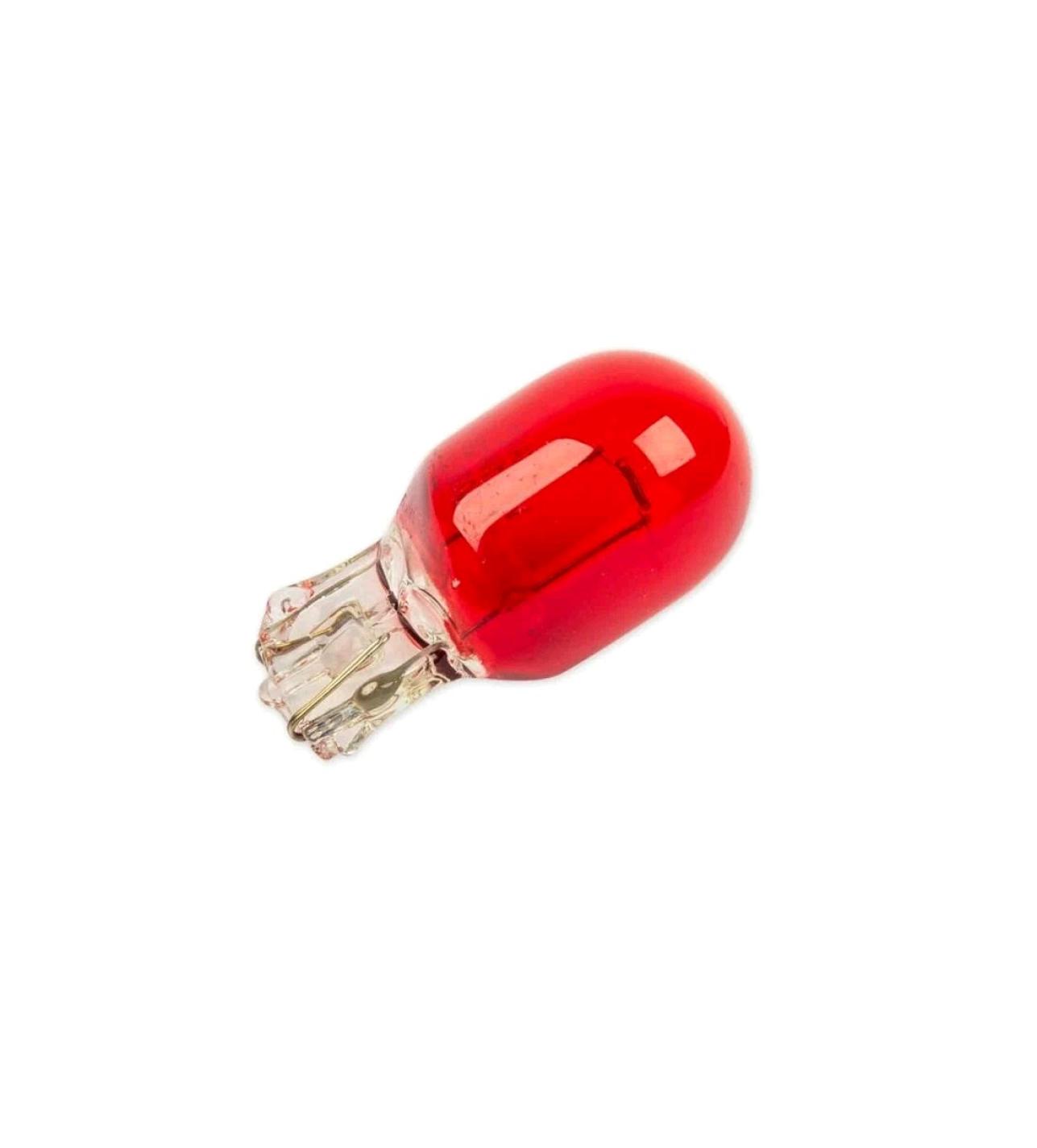 Лампа Т15 (безцокольная) 12V 10W (поворот, красная) FL