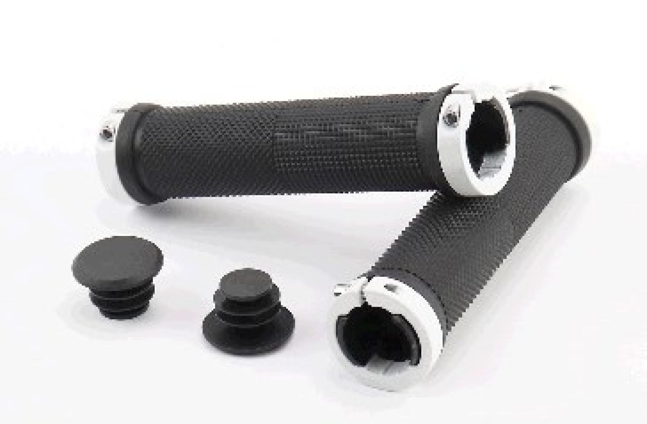 Кермо 130мм з затискачем Lock-On з обох сторін, чорно-біле FL-426