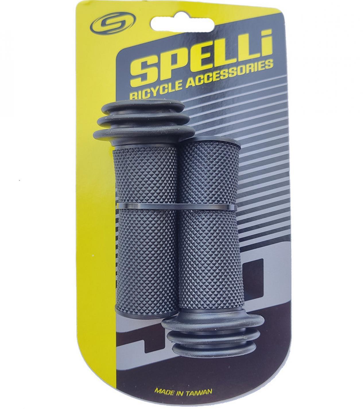 Гріпси (кермо) дитячі чорні прямі з упором гумові довжина 90 мм Spelli SBG-688 BD