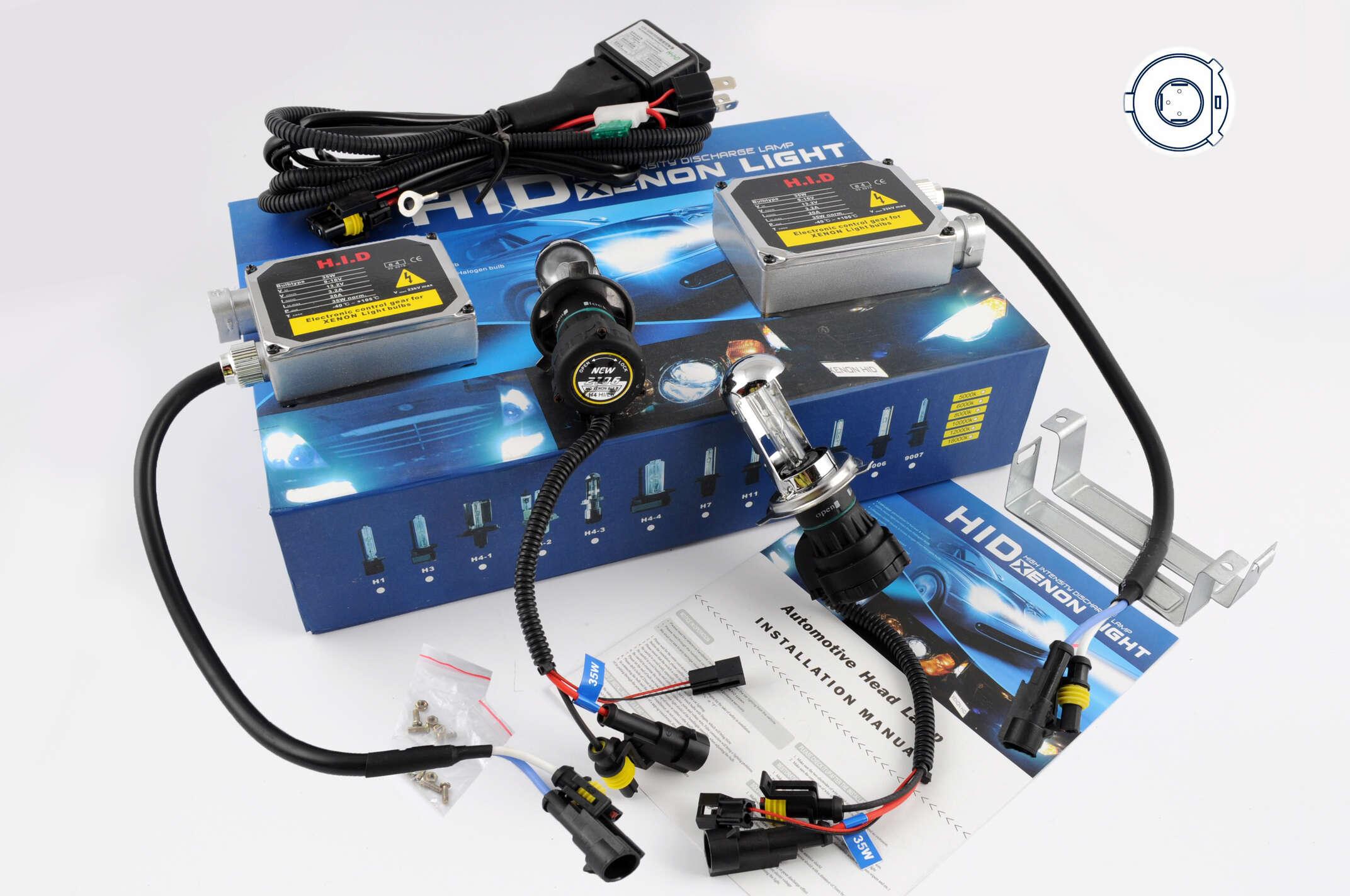 Біксенон (авто) H4 AC 6000K 35W (телескоп) (арт: X-43)