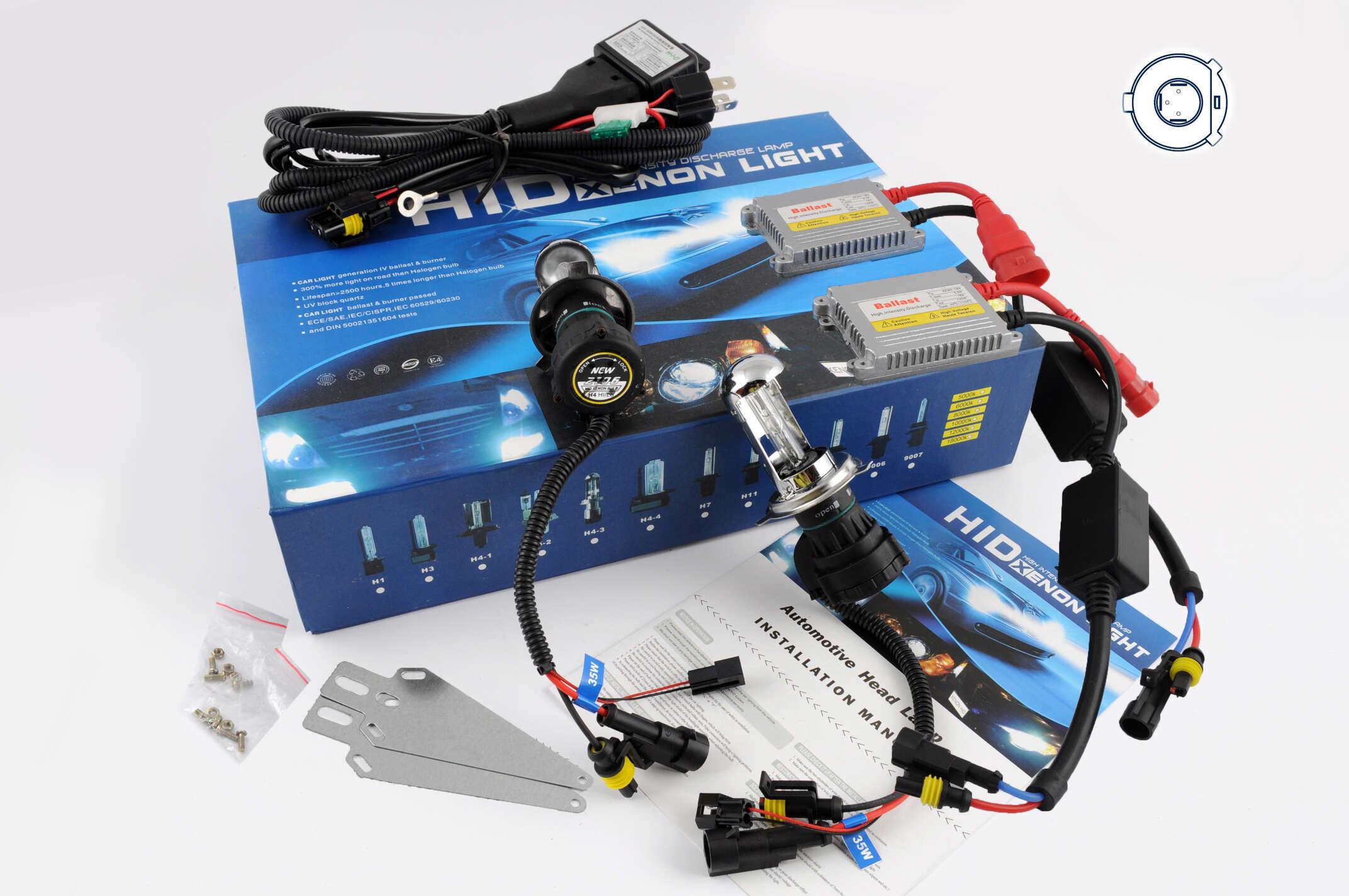 Біксенон (авто) H4 AC 6000K 35W (телескоп) slim (арт: X-44)