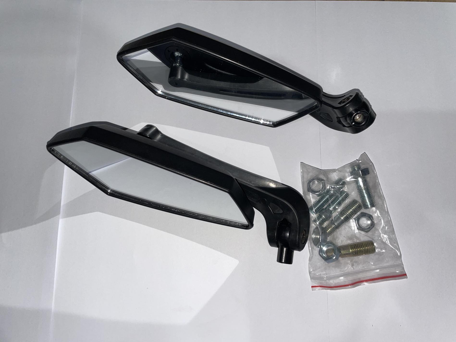 Дзеркала багатокутні mod:201, 8/10mm (чорні) MANLE